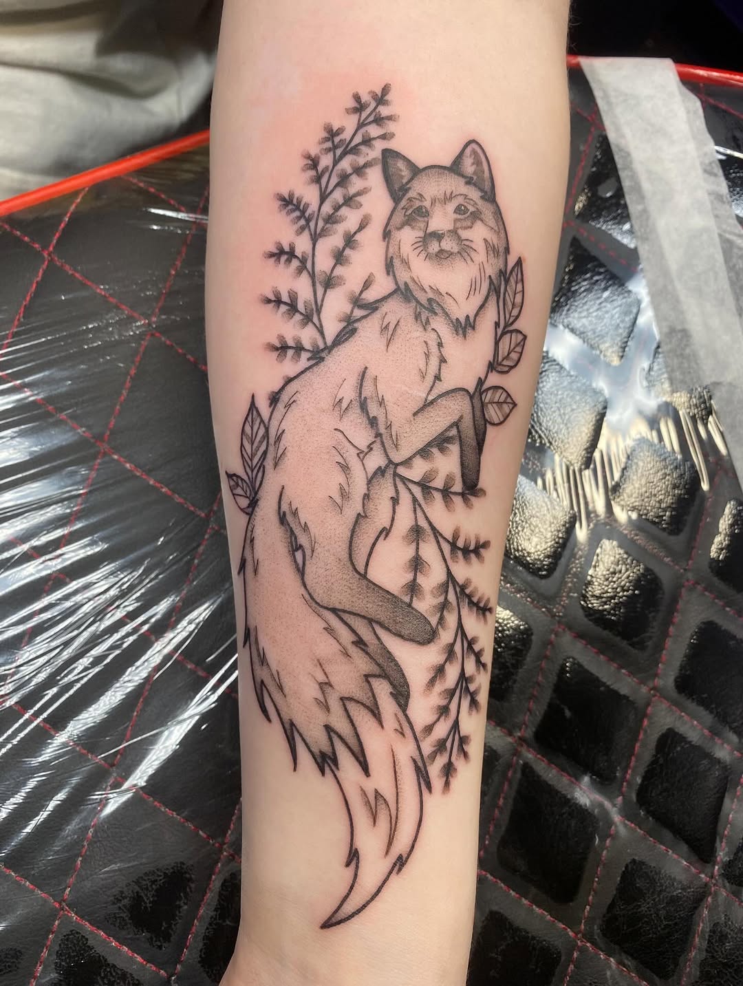 Tattoo by @dr3wmat1c_tattoos โ fine_line, black_and_grey