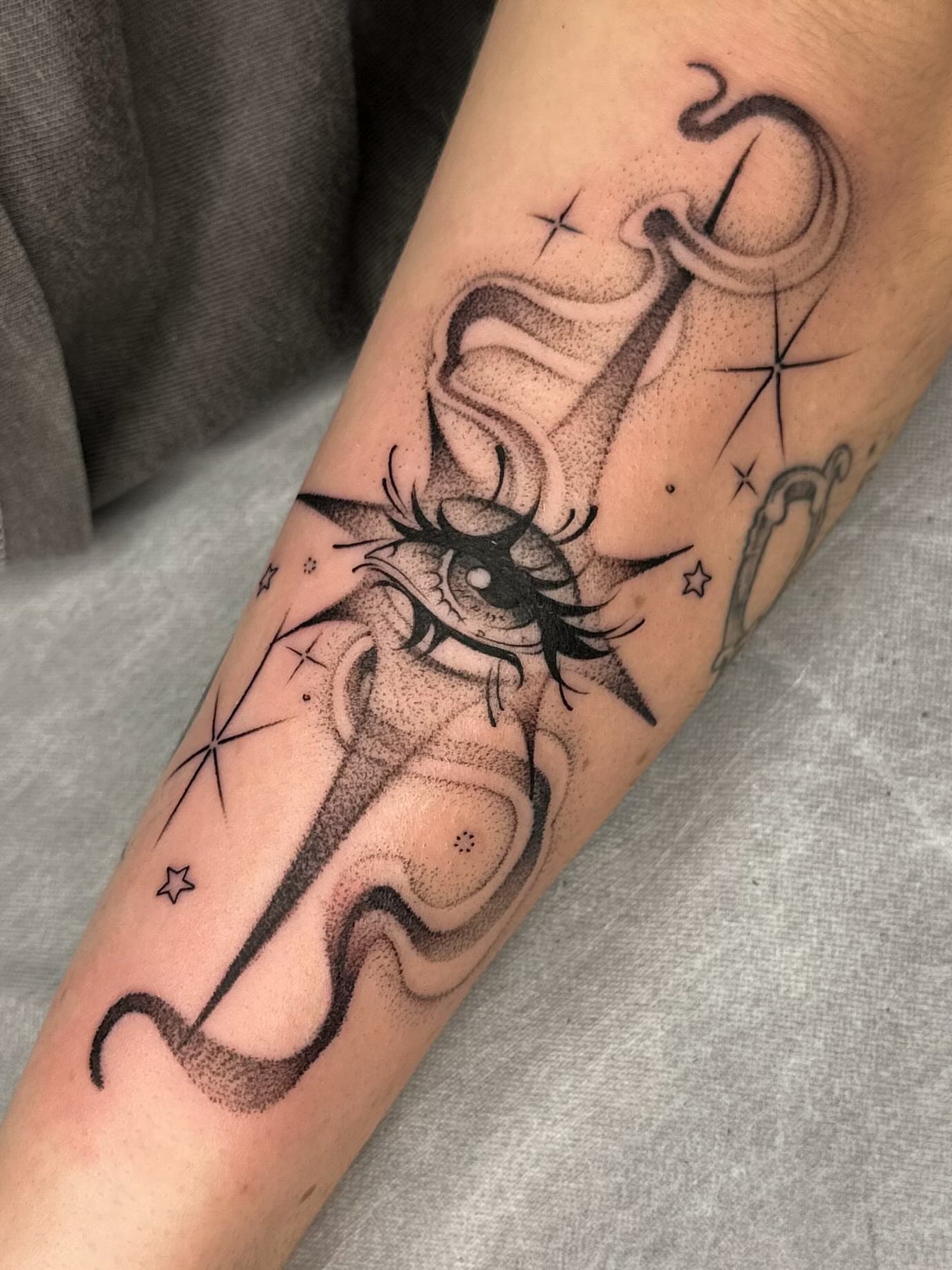 Tattoo by @maggieangulotattoo — dotwork, black_and_grey