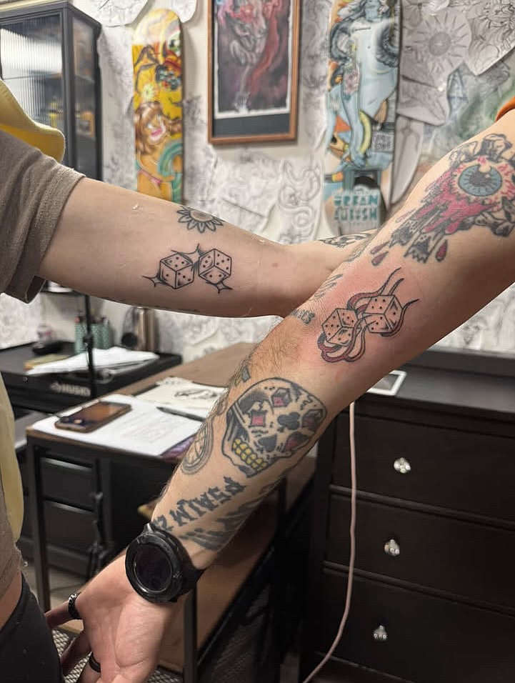 Tattoo by @tattoosbylinds — american_traditional, dotwork