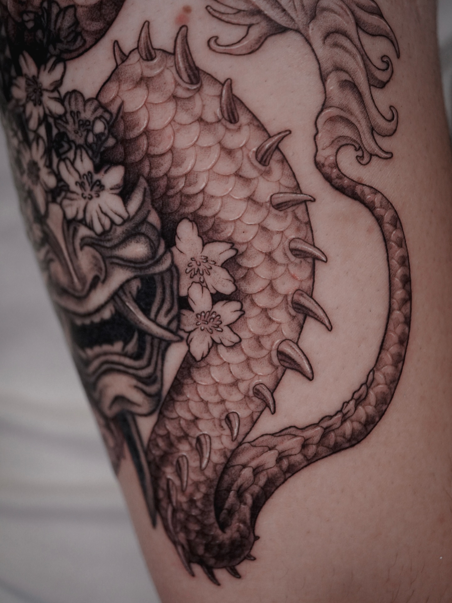 Tattoo by @153cm_tattoo — black_and_grey, realism