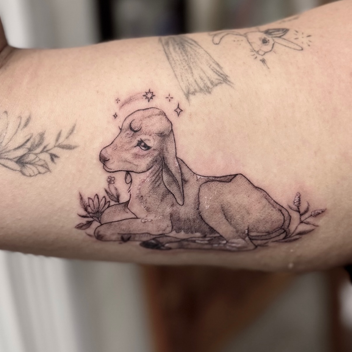 Tattoo by @midnight.aries.art — black_and_grey