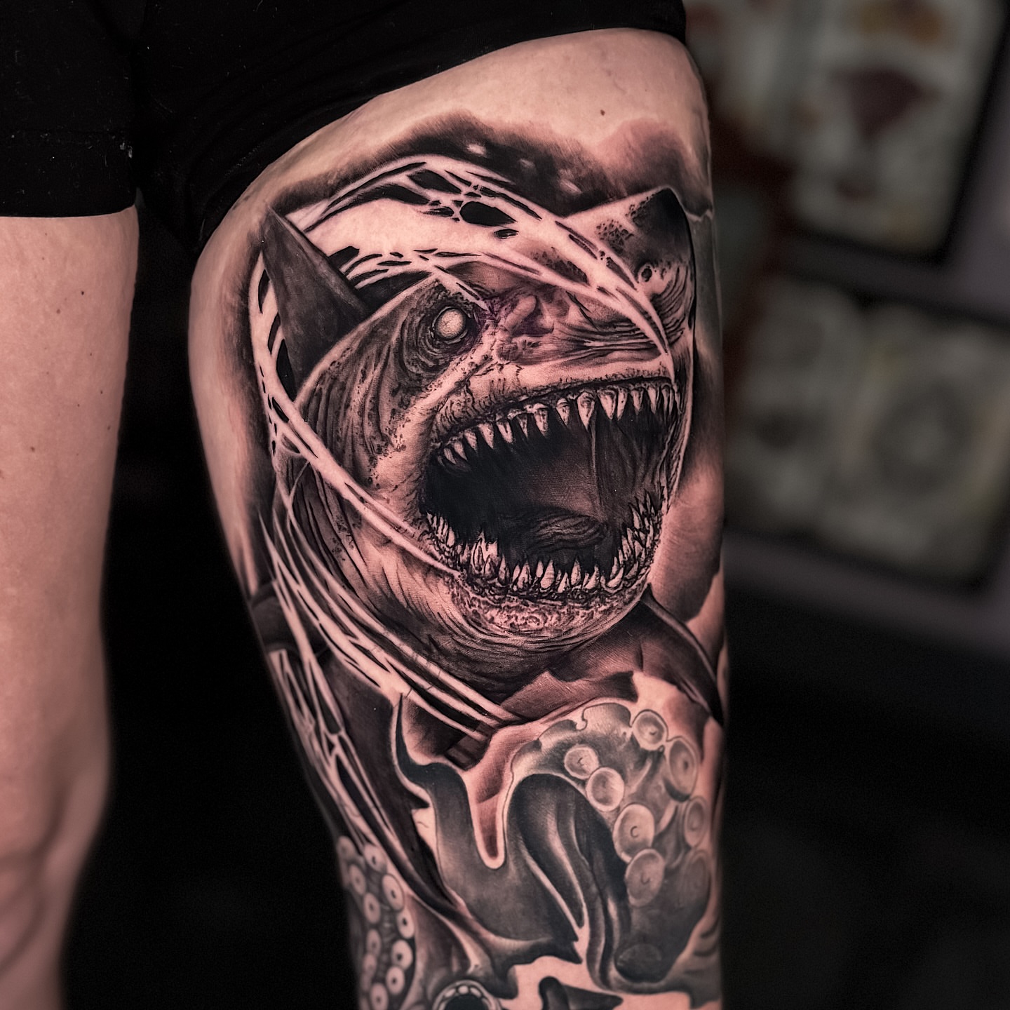 Tattoo by @imatattooer — black_and_grey, realism
