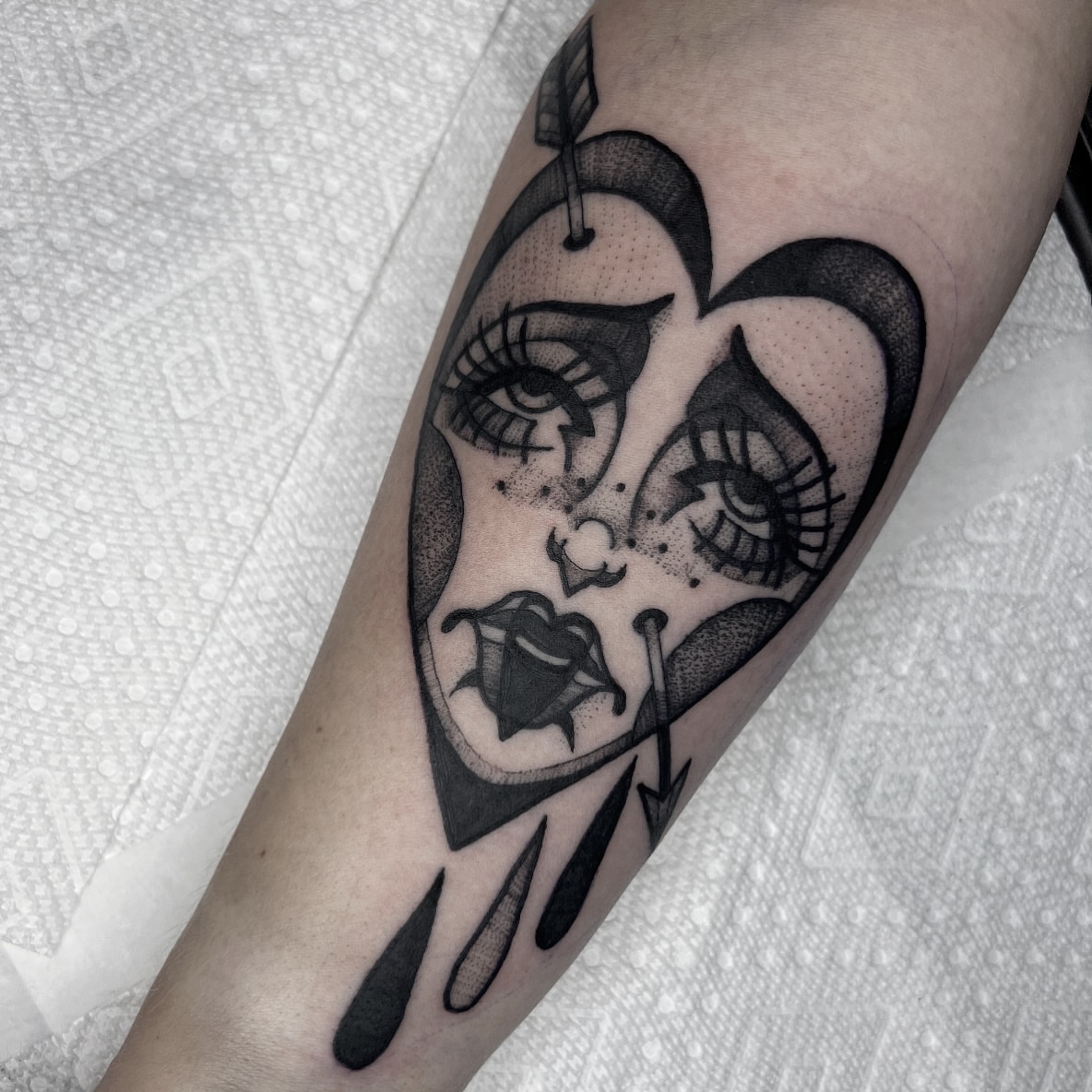 Tattoo by @themeganclifton — dotwork, black_and_grey