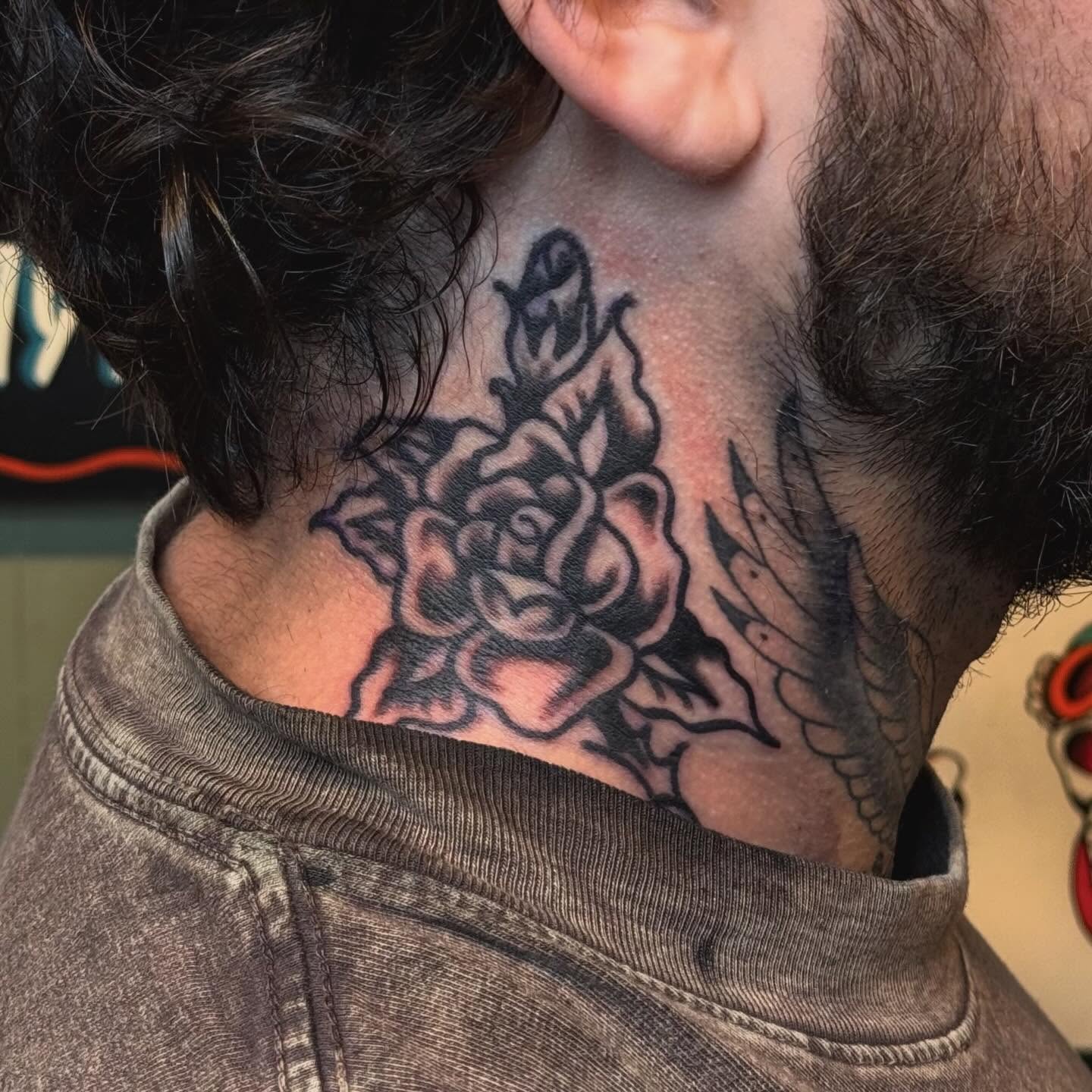 Tattoo by @rev.claytattooer — black_and_grey
