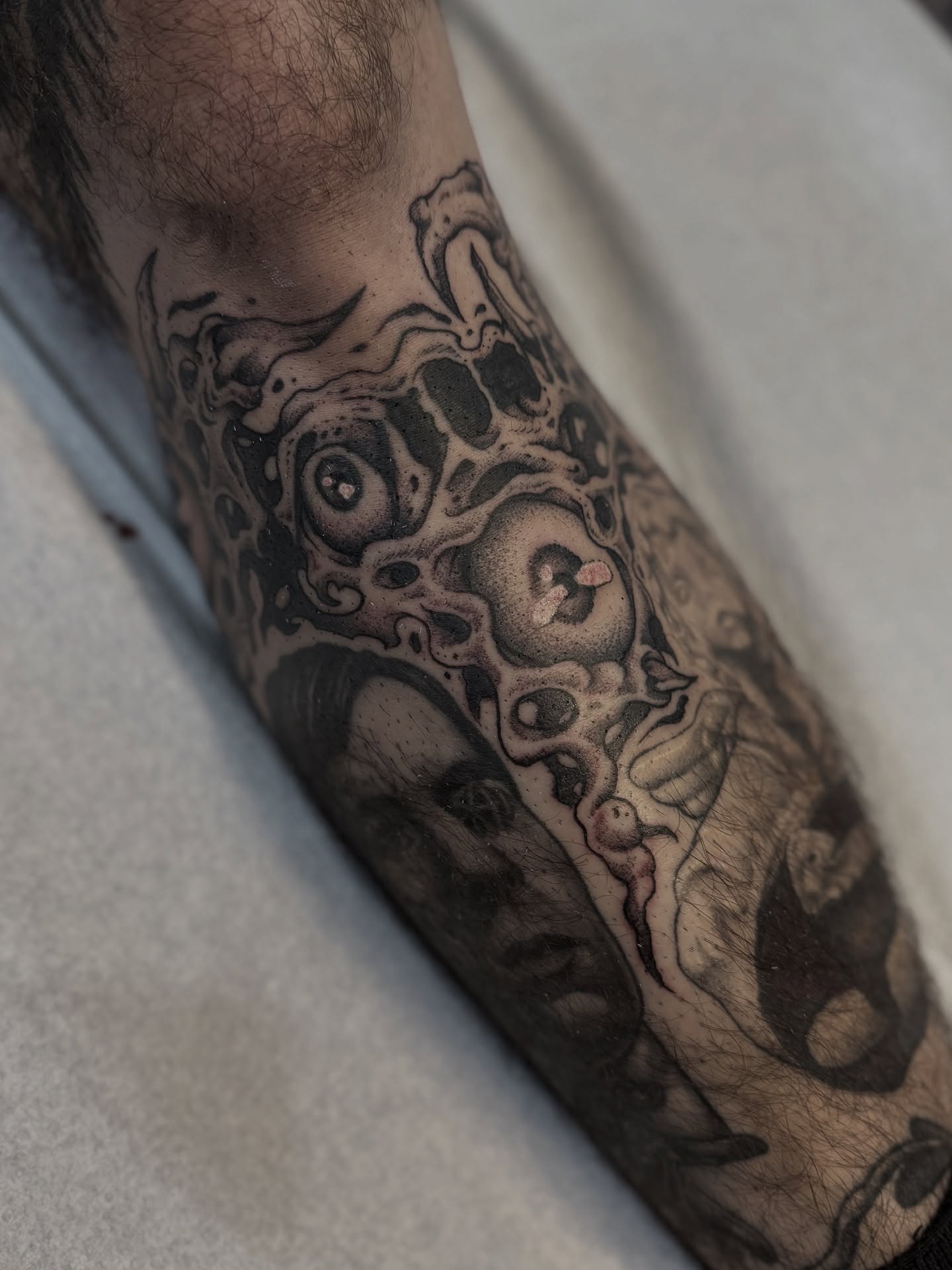 Tattoo by @welpfu — black_and_grey, realism