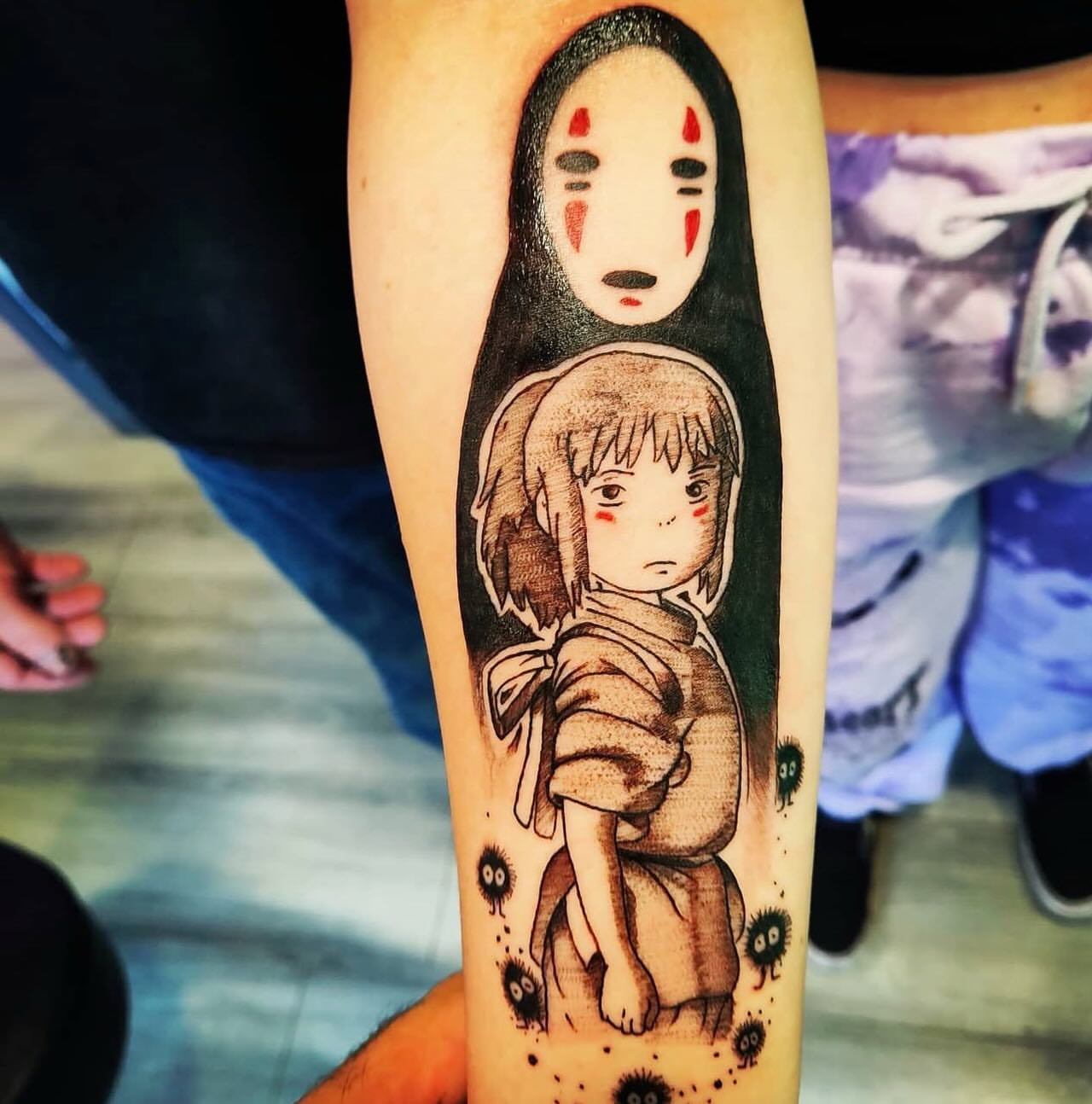 Tattoo by @1916ink — dotwork, anime