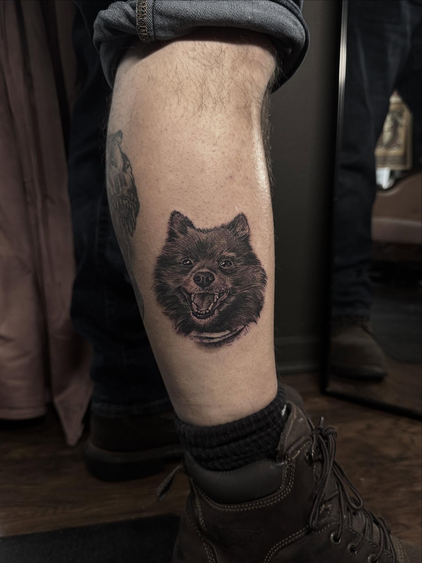 Wolf realism tattoo on the forearm by Bethbeforedishonor, Rochester, New York