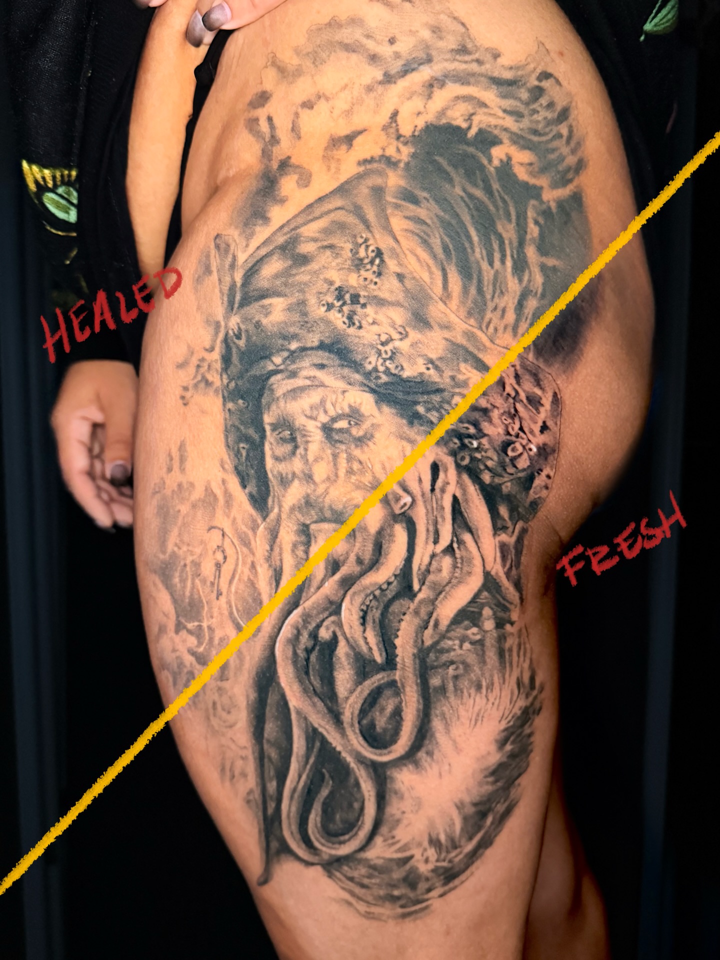 Tattoo by @the.jujueffect — black_and_grey, realism