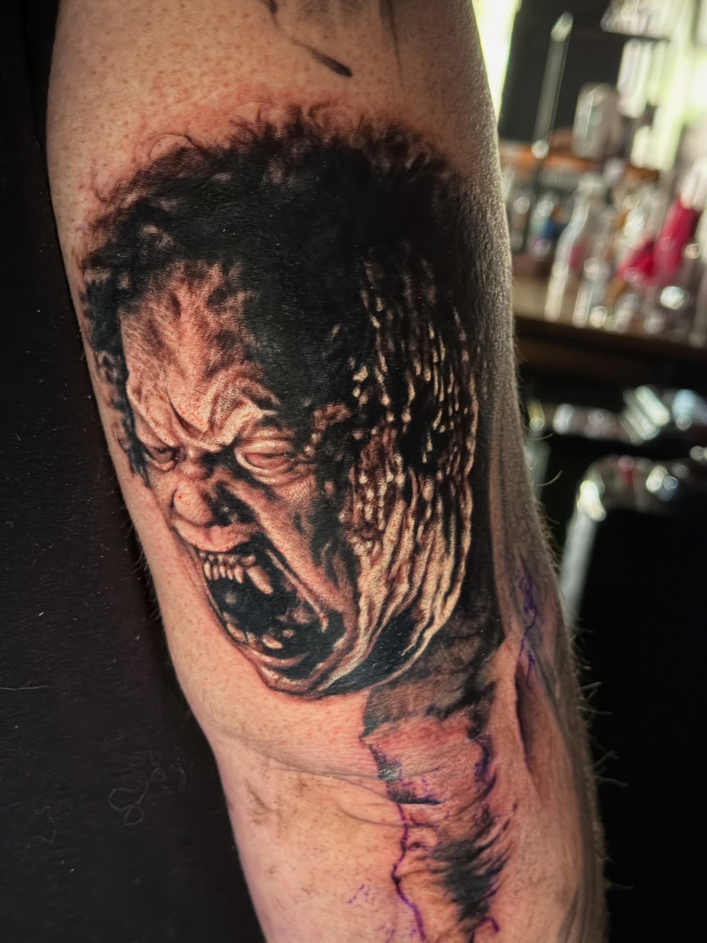 Tattoo by @splitdoeswork — realism, dark_realism