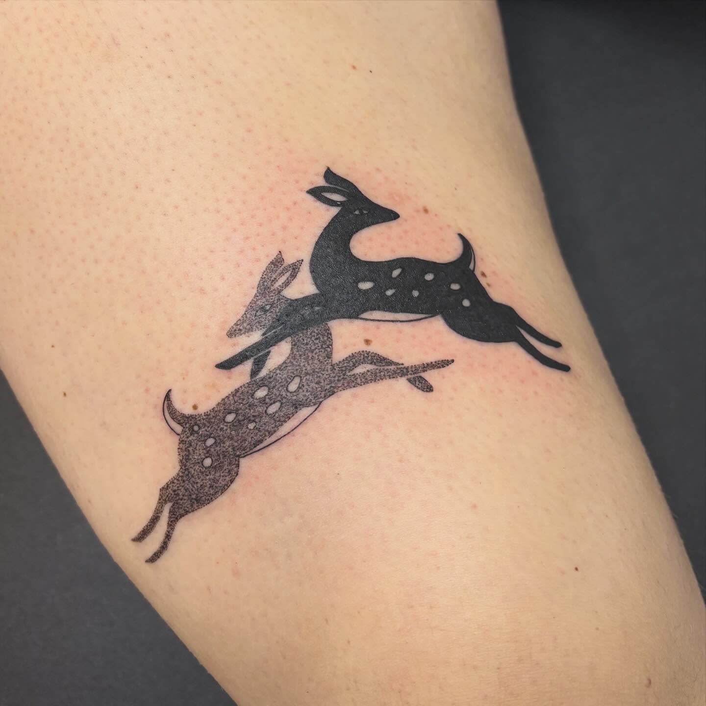 Tattoo by @alliemoontattoo — dotwork
