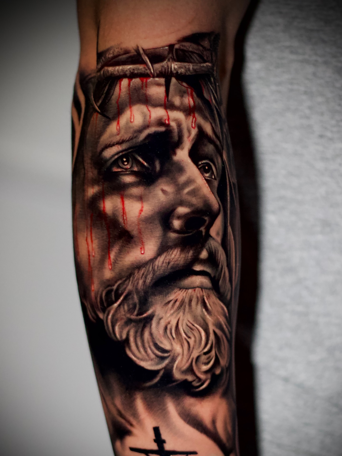 Religious figure realism tattoo on the forearm by π
π¬π±π’π―π¬ πππ±π±π¬π¬ π