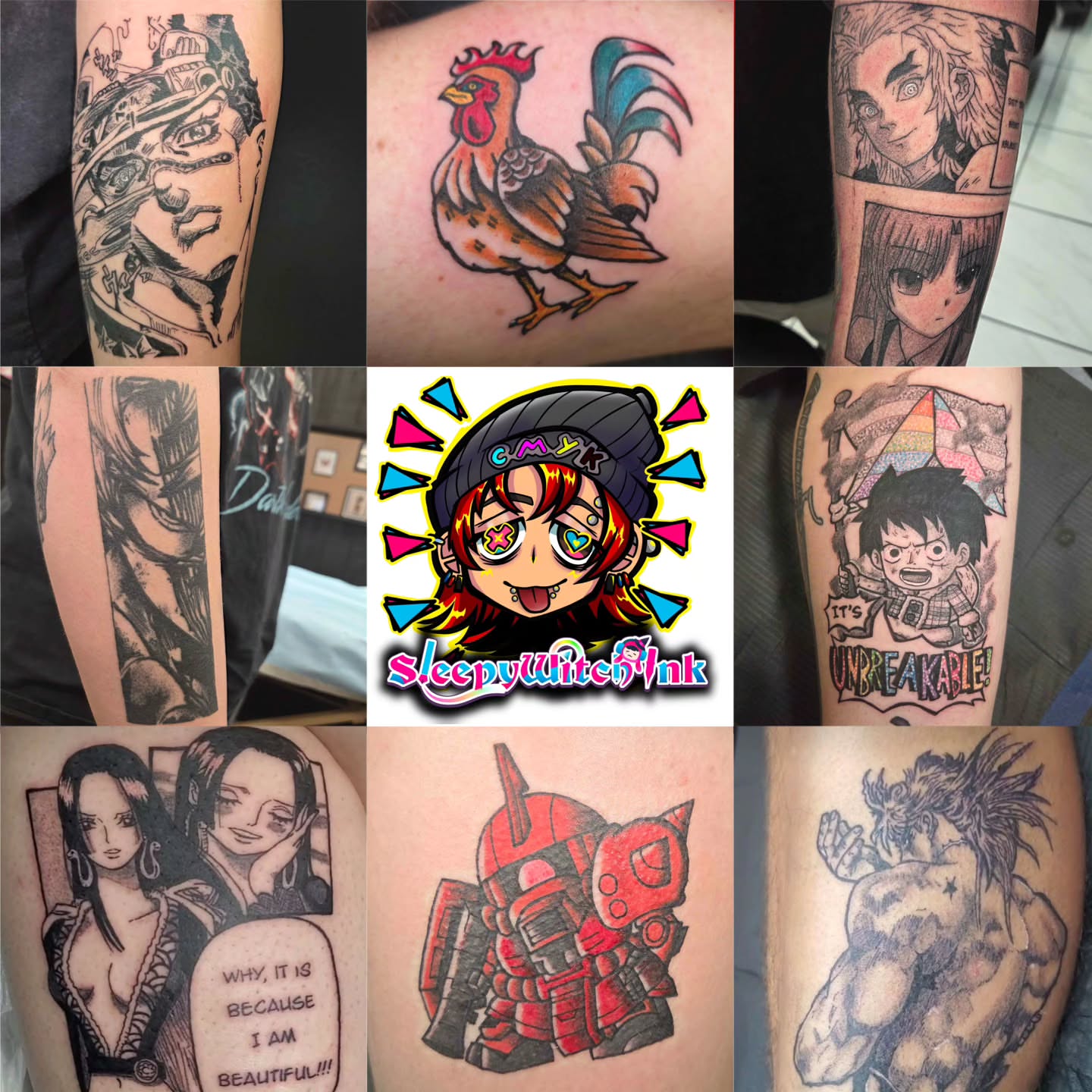 Rooster American traditional tattoo on the forearm by Chaz Escobar