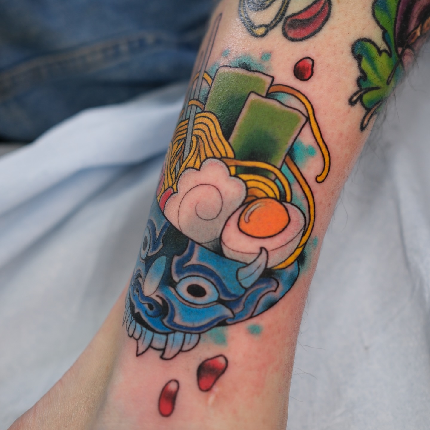 Tattoo by @coztic_tatt — american_traditional, dotwork