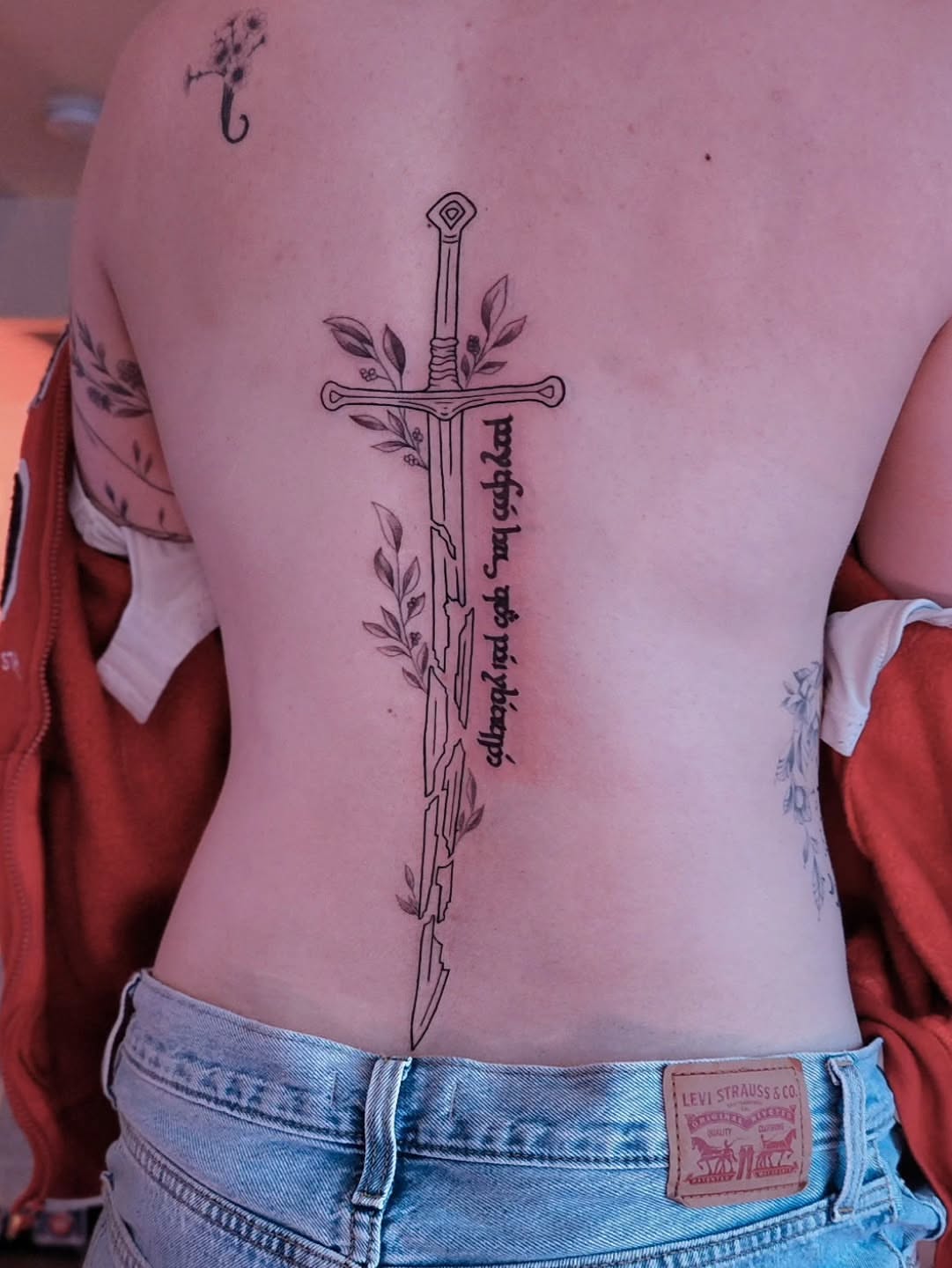 Sword black and grey tattoo by Luke Jordan Ink, Louisville, Colorado