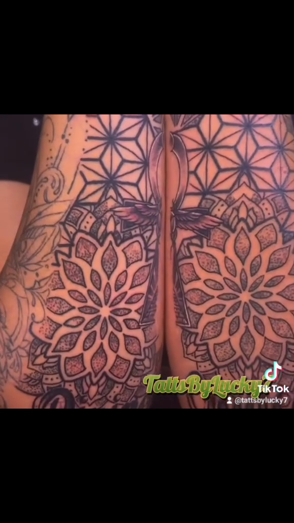 Tattoo by @tattsbylucky7 — geometric, dotwork
