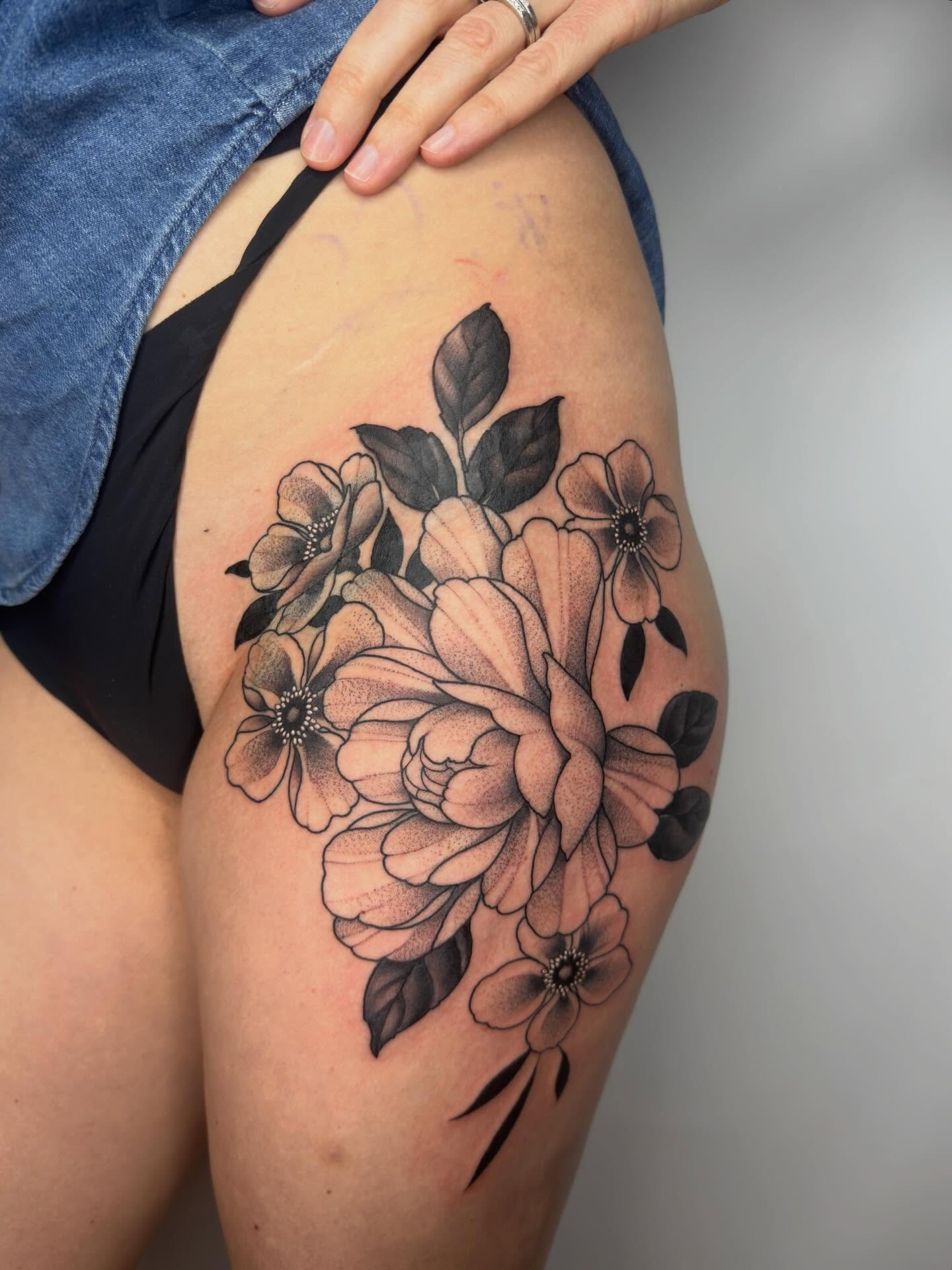 Tattoo by @attackofthe50footwoman — dotwork, realism