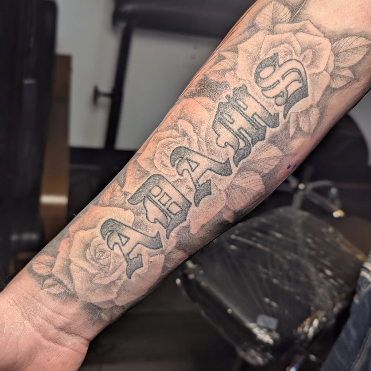 Tattoo by @heathstudiosandtattoo — black_and_grey, realism