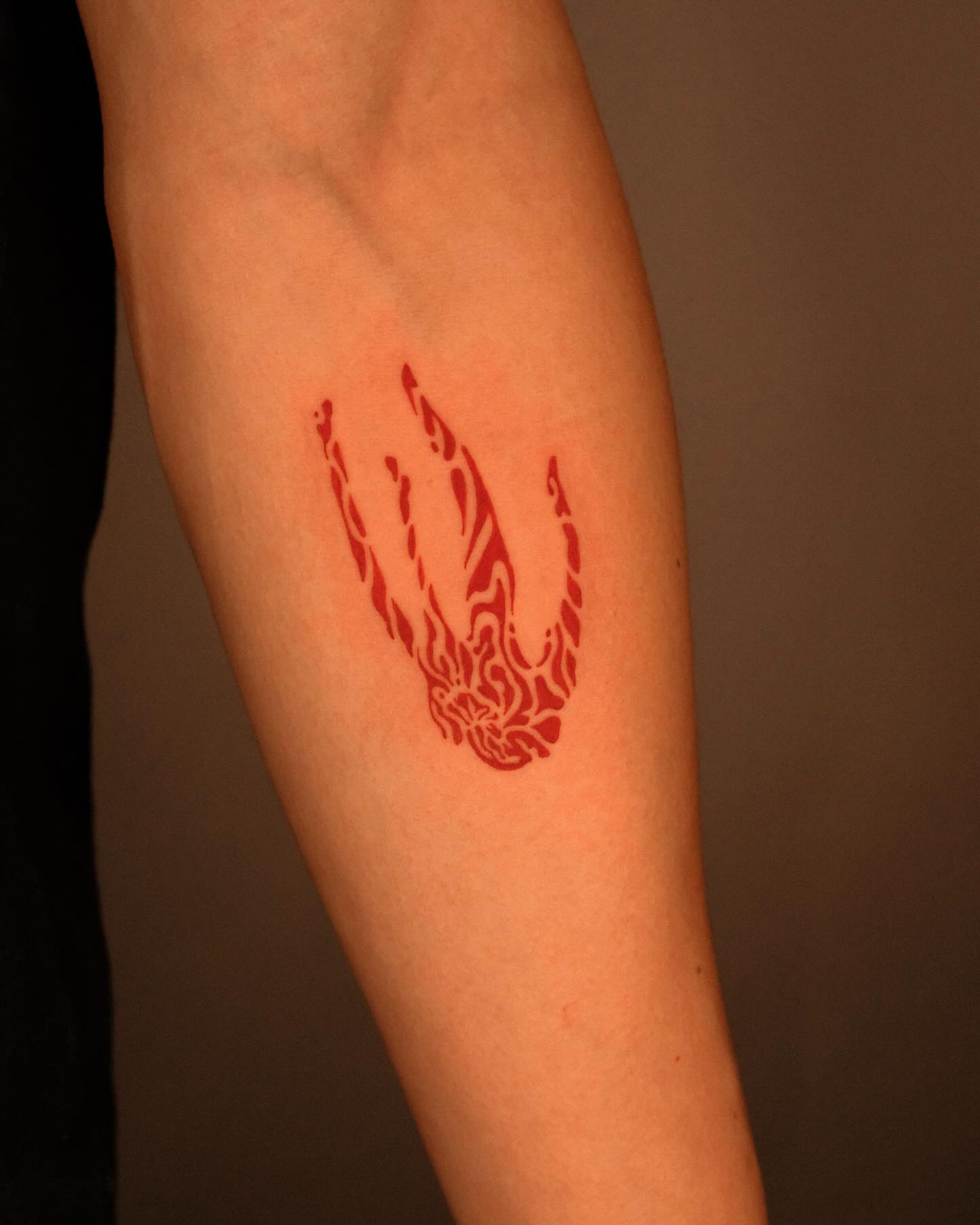 Flame tribal tattoo on the forearm by ❖ Tomi ❖