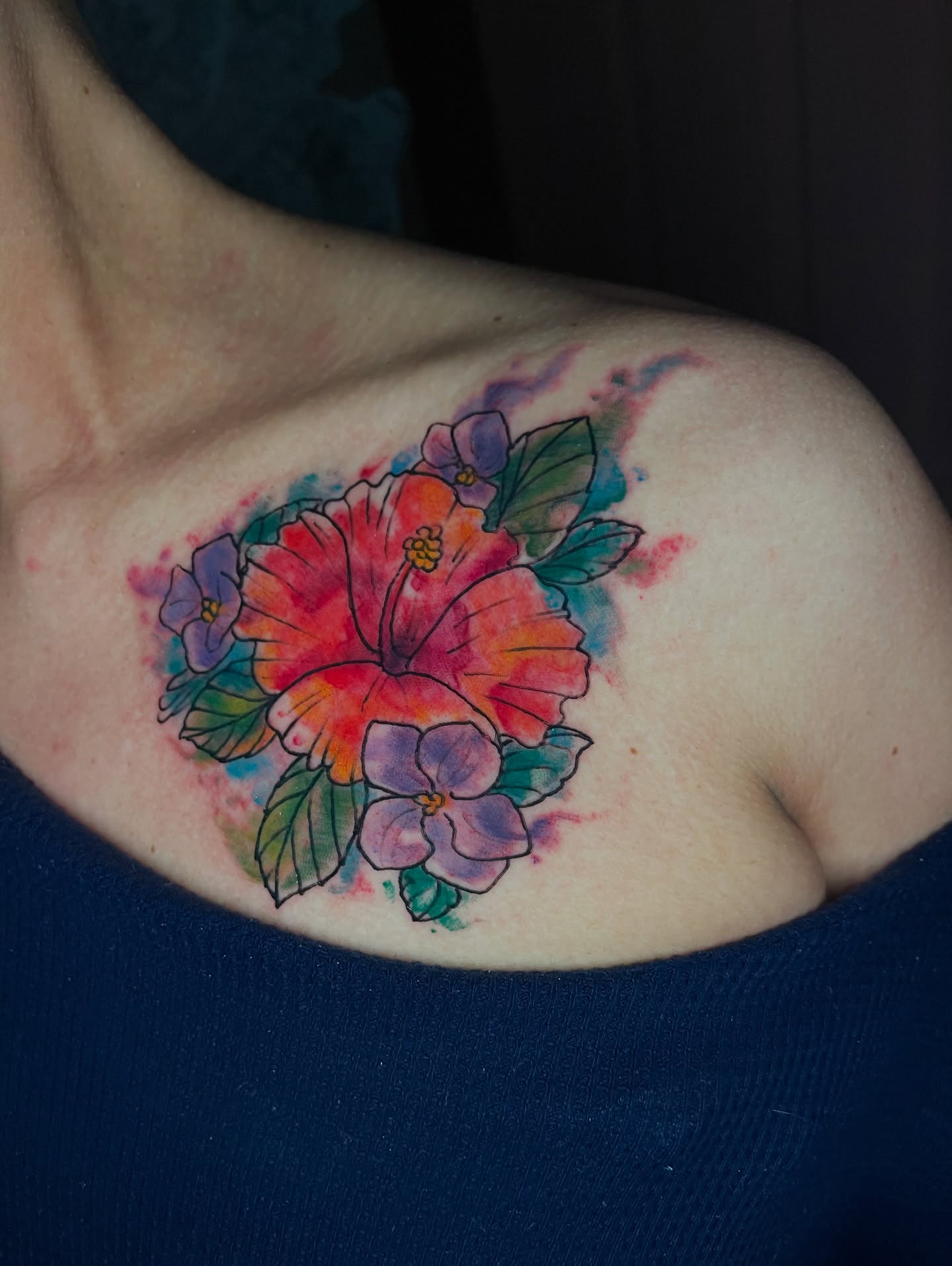 Tattoo by @carlygtattoos โ watercolor