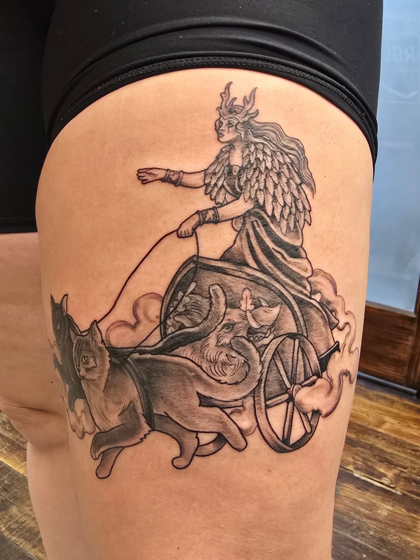 Tattoo by @meckborg โ black_and_grey