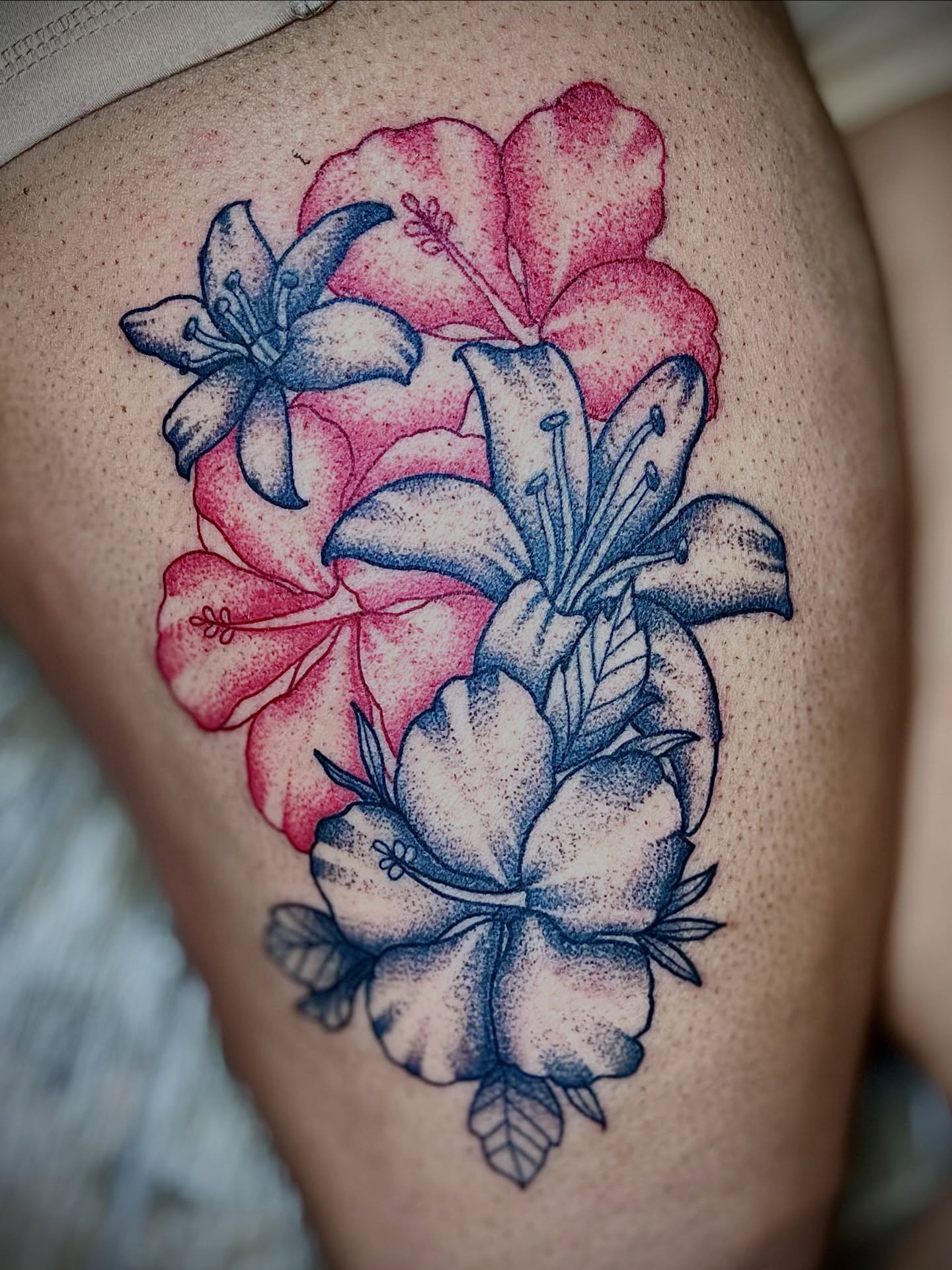 Tattoo by @cursedskintattoos — dotwork