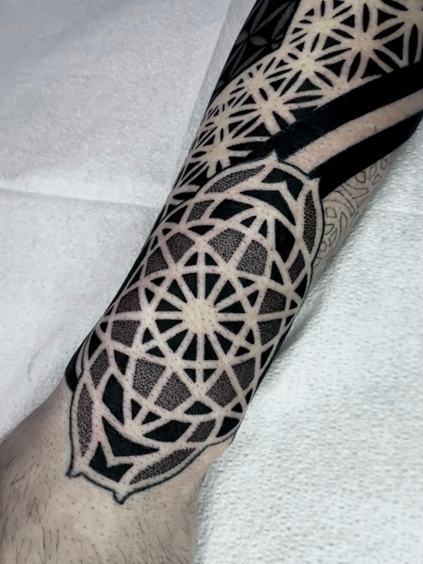 Tattoo by @justinryanxom — dotwork, geometric
