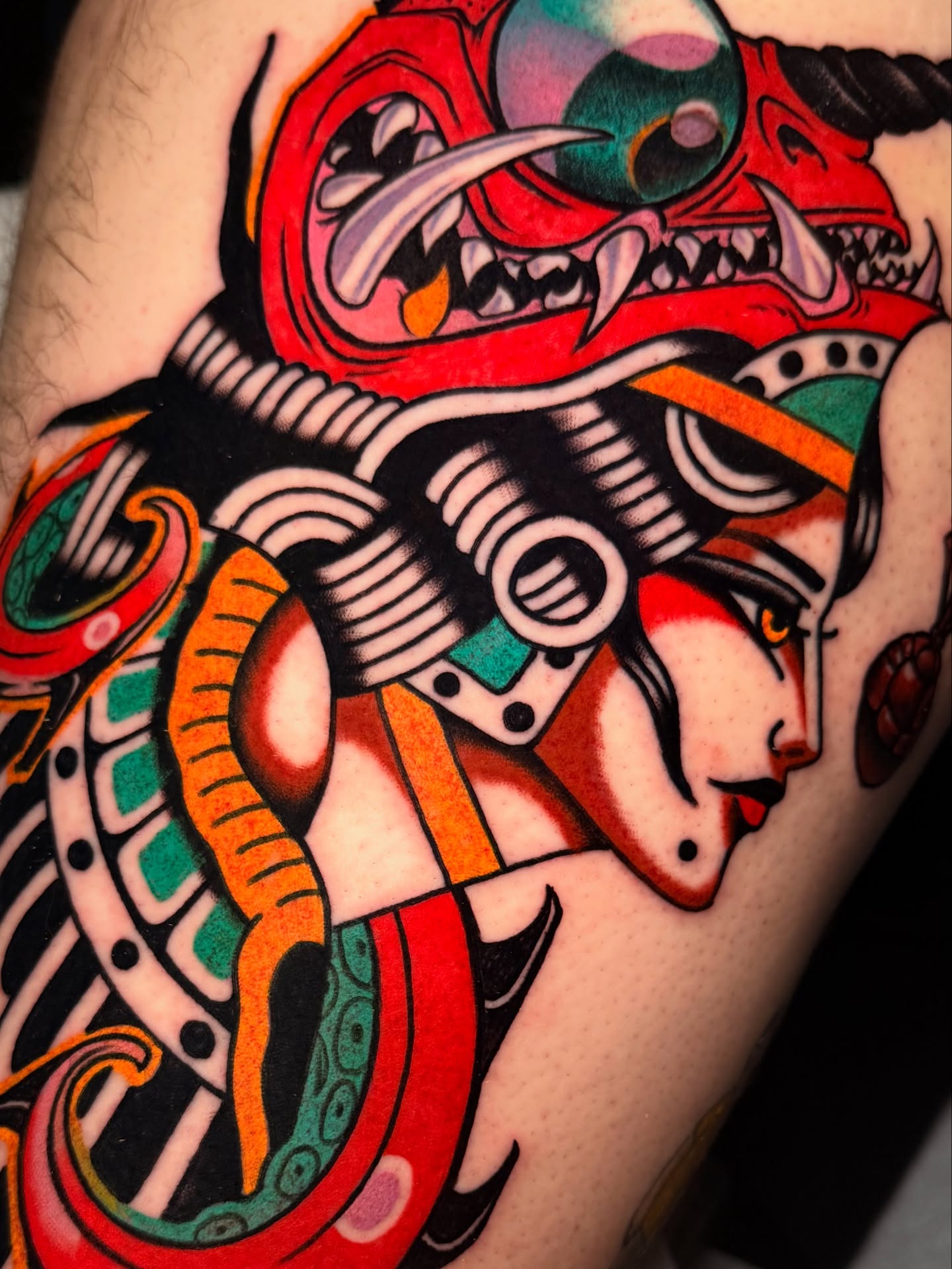 Tattoo by @jimmy_snaz — american_traditional, geometric