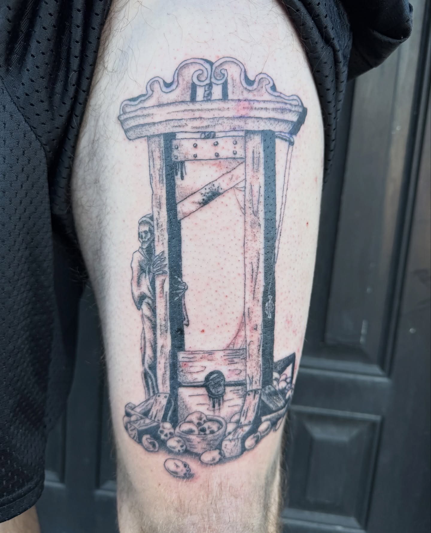 Tattoo by @tonycapraitattoos — black_and_grey
