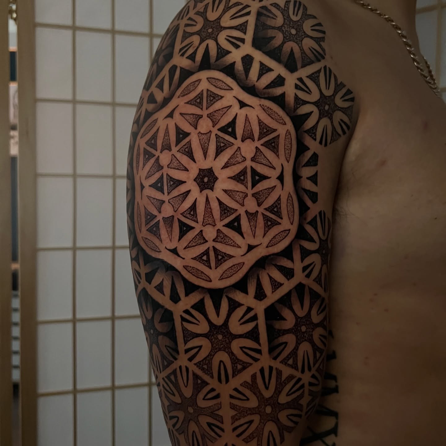 Tattoo by @frankendots — geometric