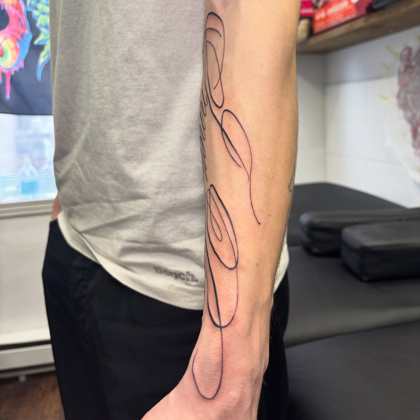 Tattoo by @mushypokes — fine_line
