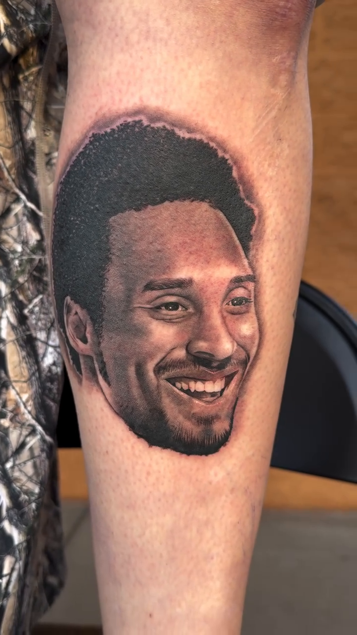 Portrait of a man realism tattoo by Kaleb Trujillo