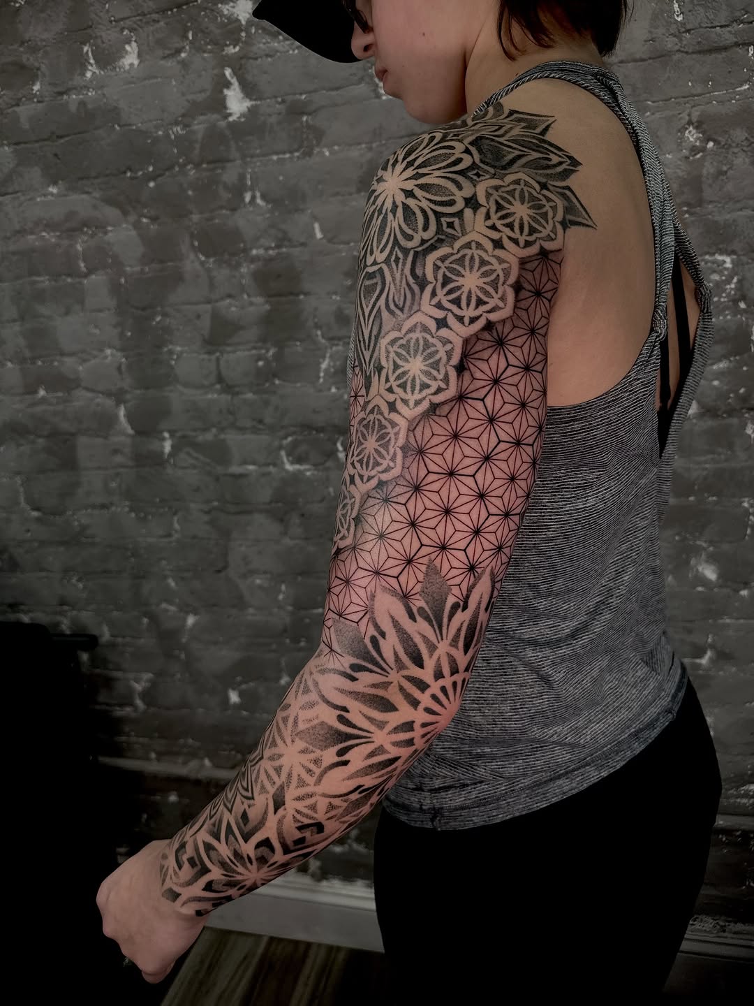 Tattoo by @dayana_tattooartist — geometric, dotwork