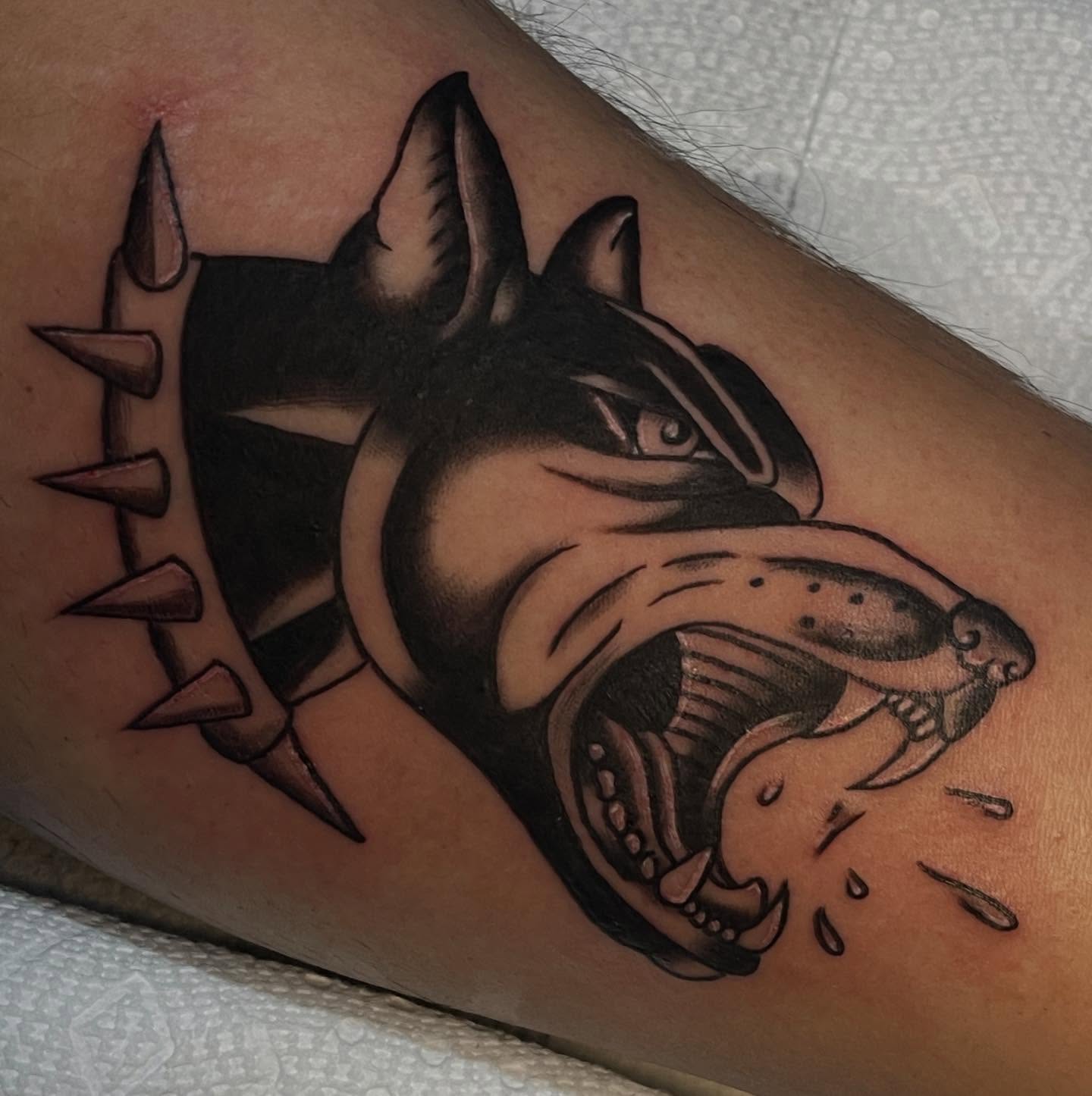 Tattoo by @sundaymassochist — black_and_grey