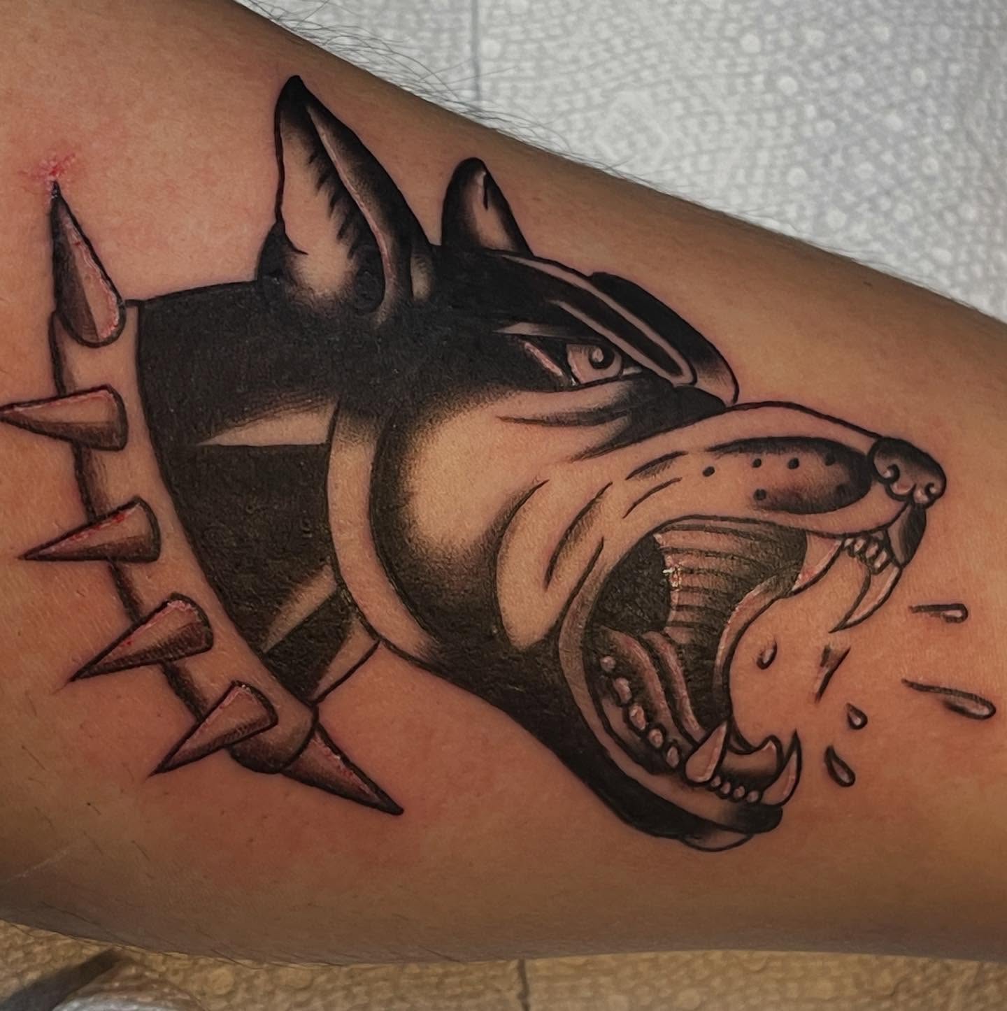 Tattoo by @sundaymassochist — american_traditional, black_and_grey