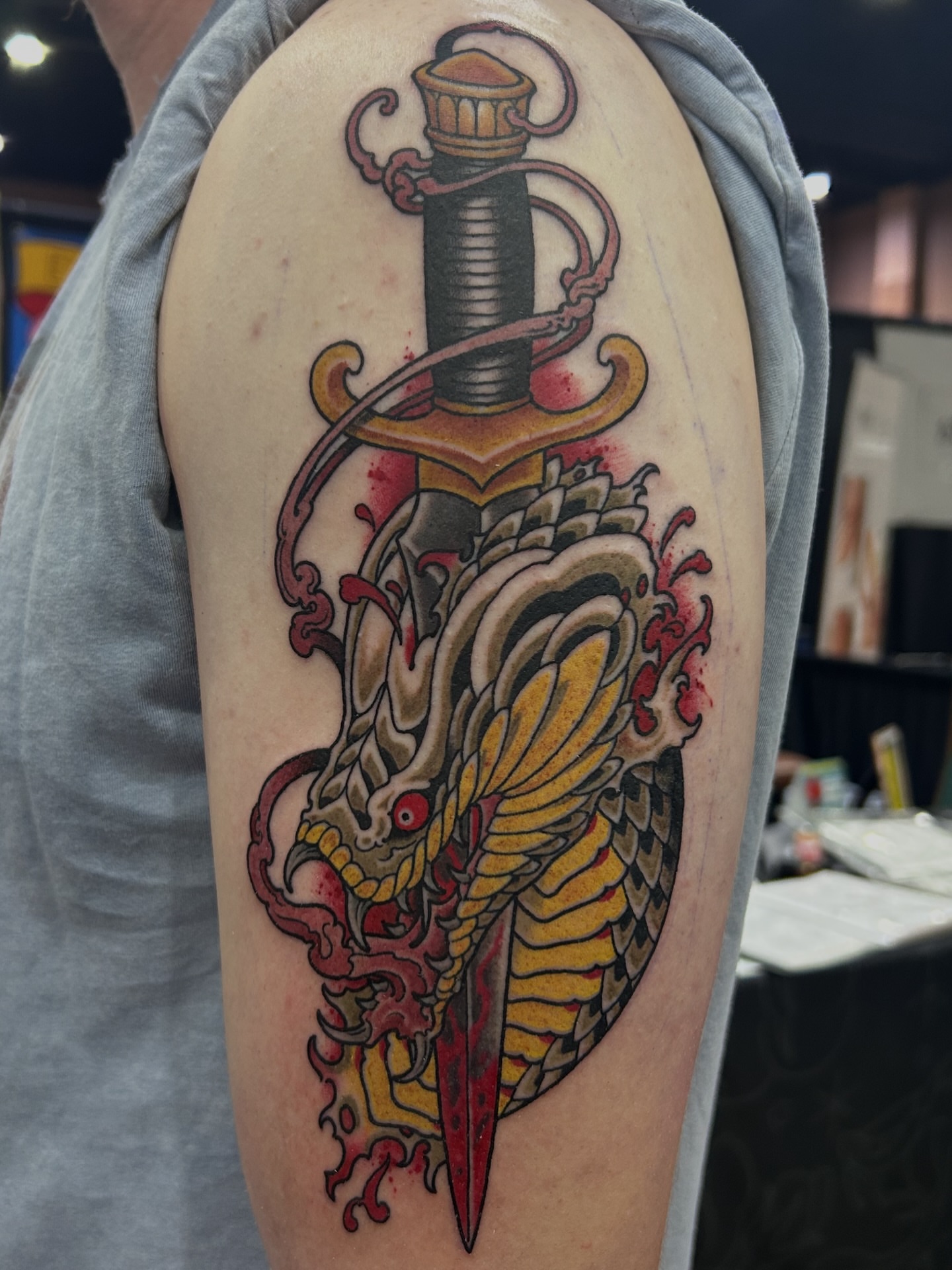 Tattoo by @timderosetattoos — american_traditional, dotwork