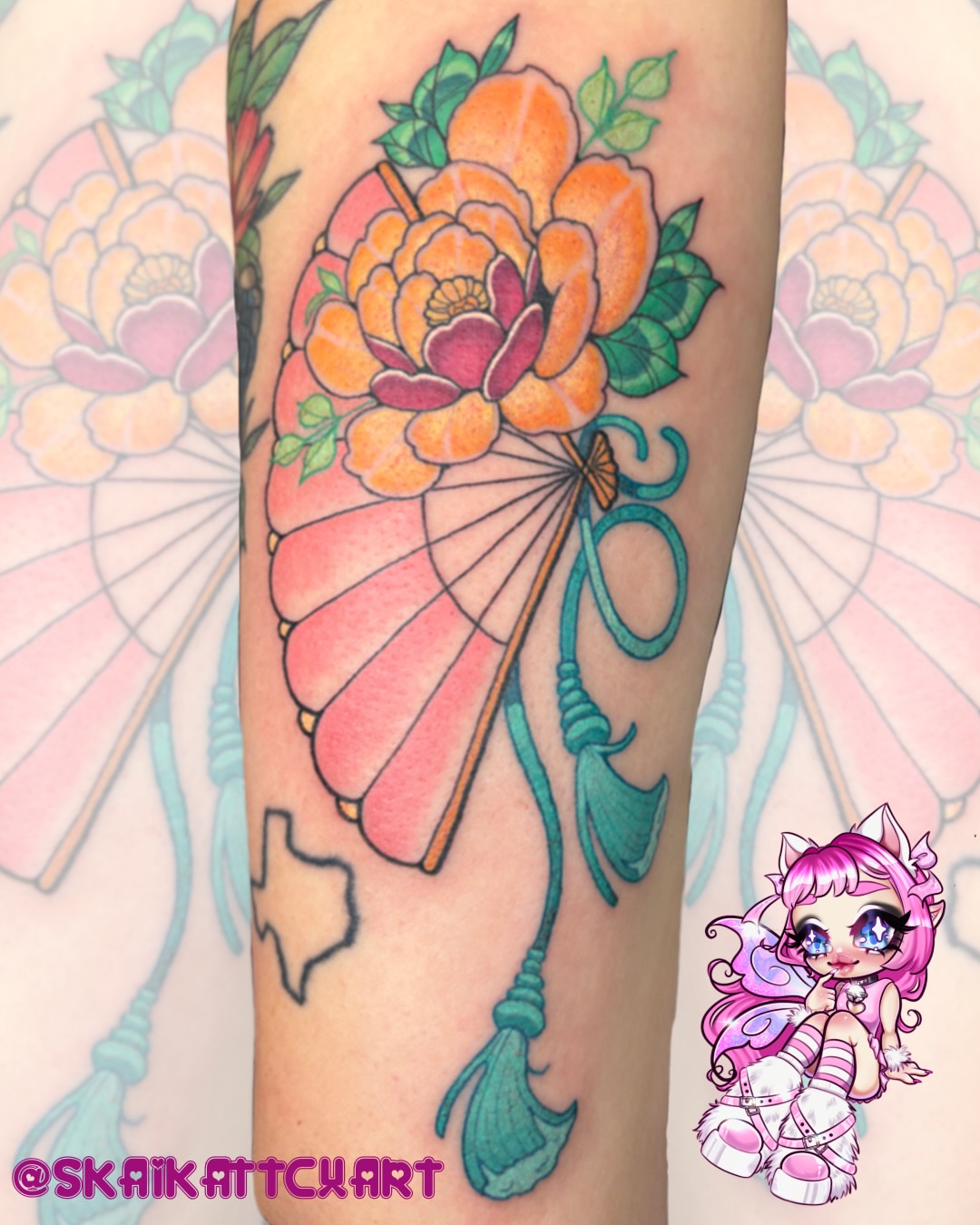 Tattoo by @skaikattcxart — american_traditional, new_school