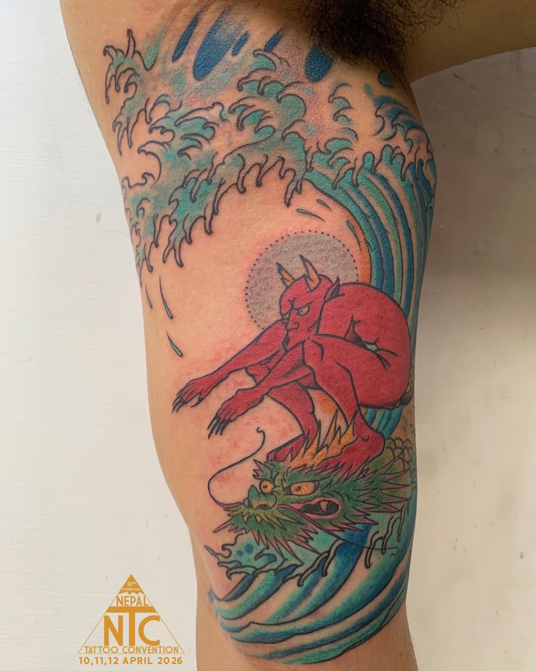 Tattoo by @fulcrum_point — american_traditional, japanese_irezumi