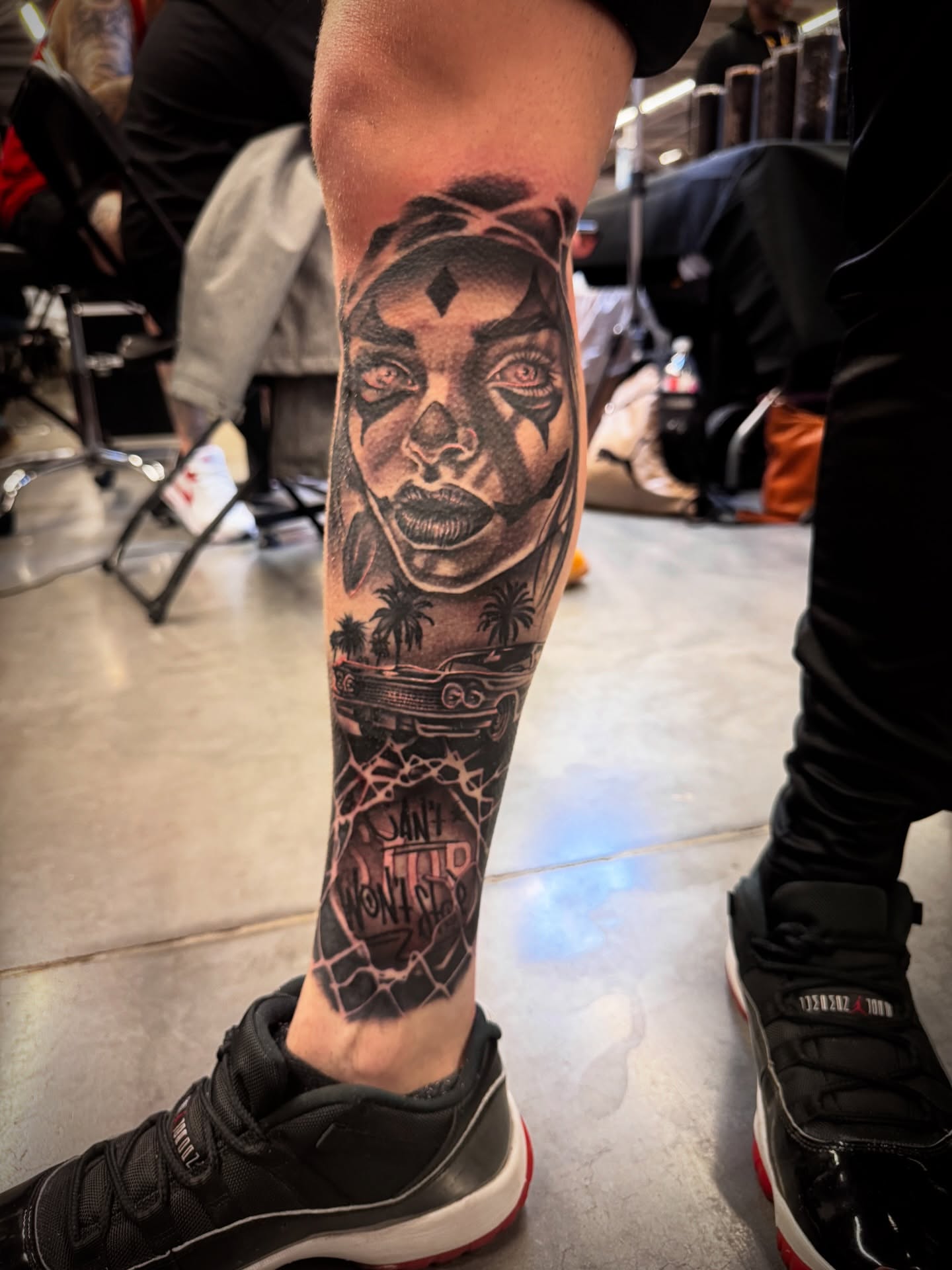 Woman's face realism tattoo on the forearm by Shane Fowler, Massillon, Ohio