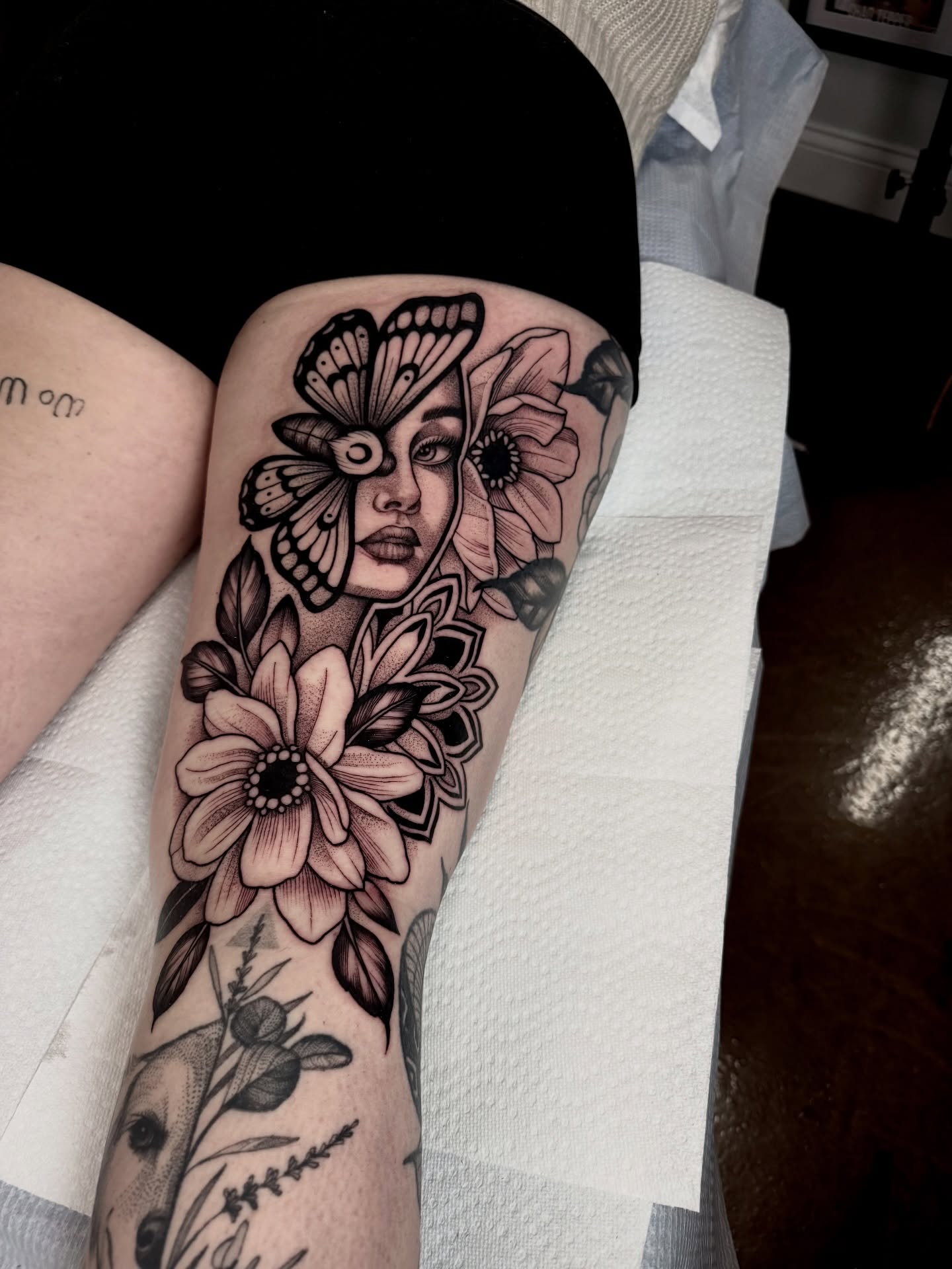 Woman with flowers realism tattoo on the forearm by ⚡️ Krissy Fabis ⚡️