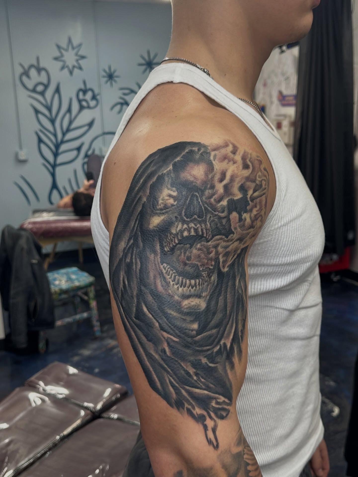 Tattoo by @jbeantat2 — realism, black_and_grey