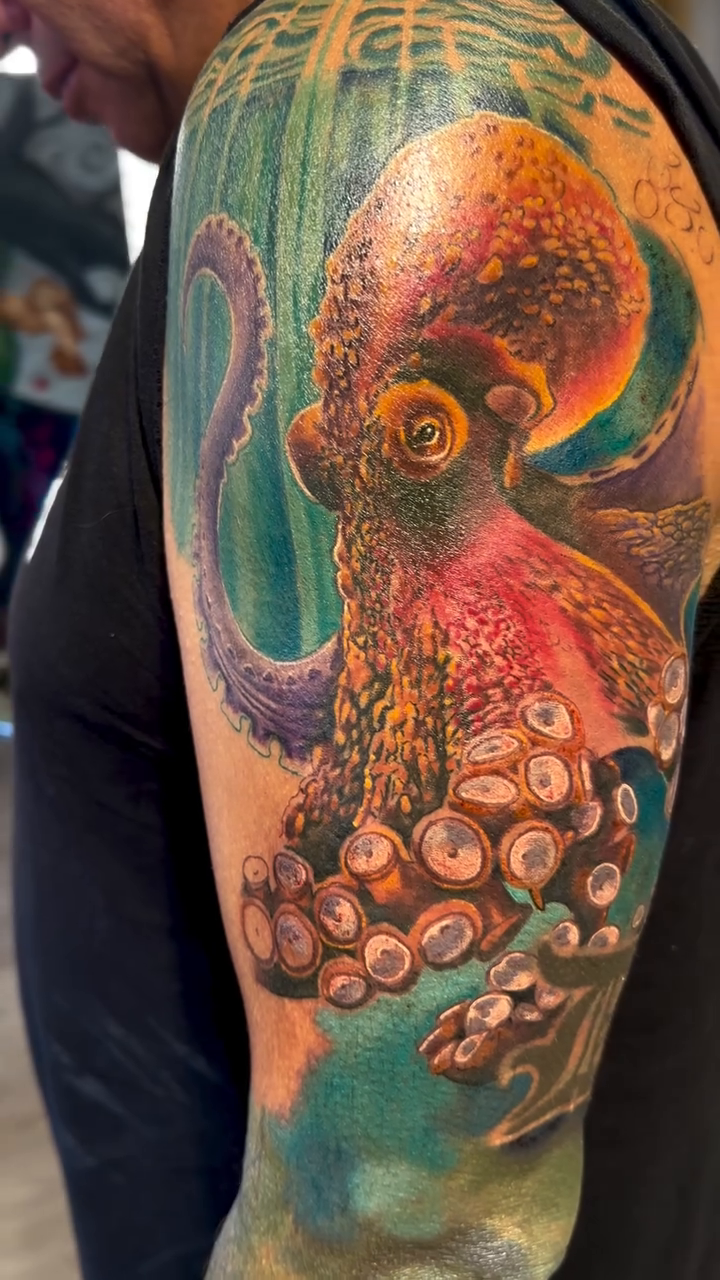 Tattoo work at Inkin' the Coast Tattoo Festival 2026