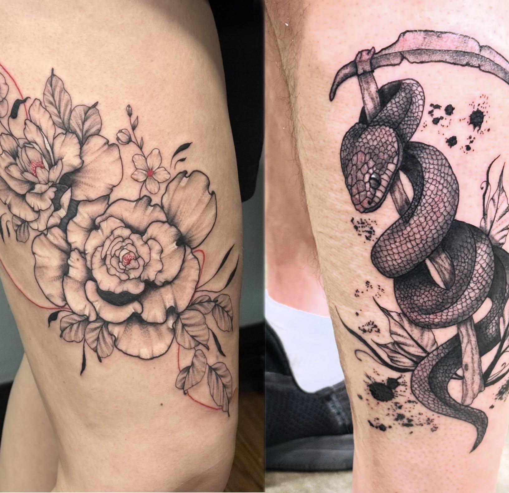 Tattoo by @ink.by.angel89 — black_and_grey, realism