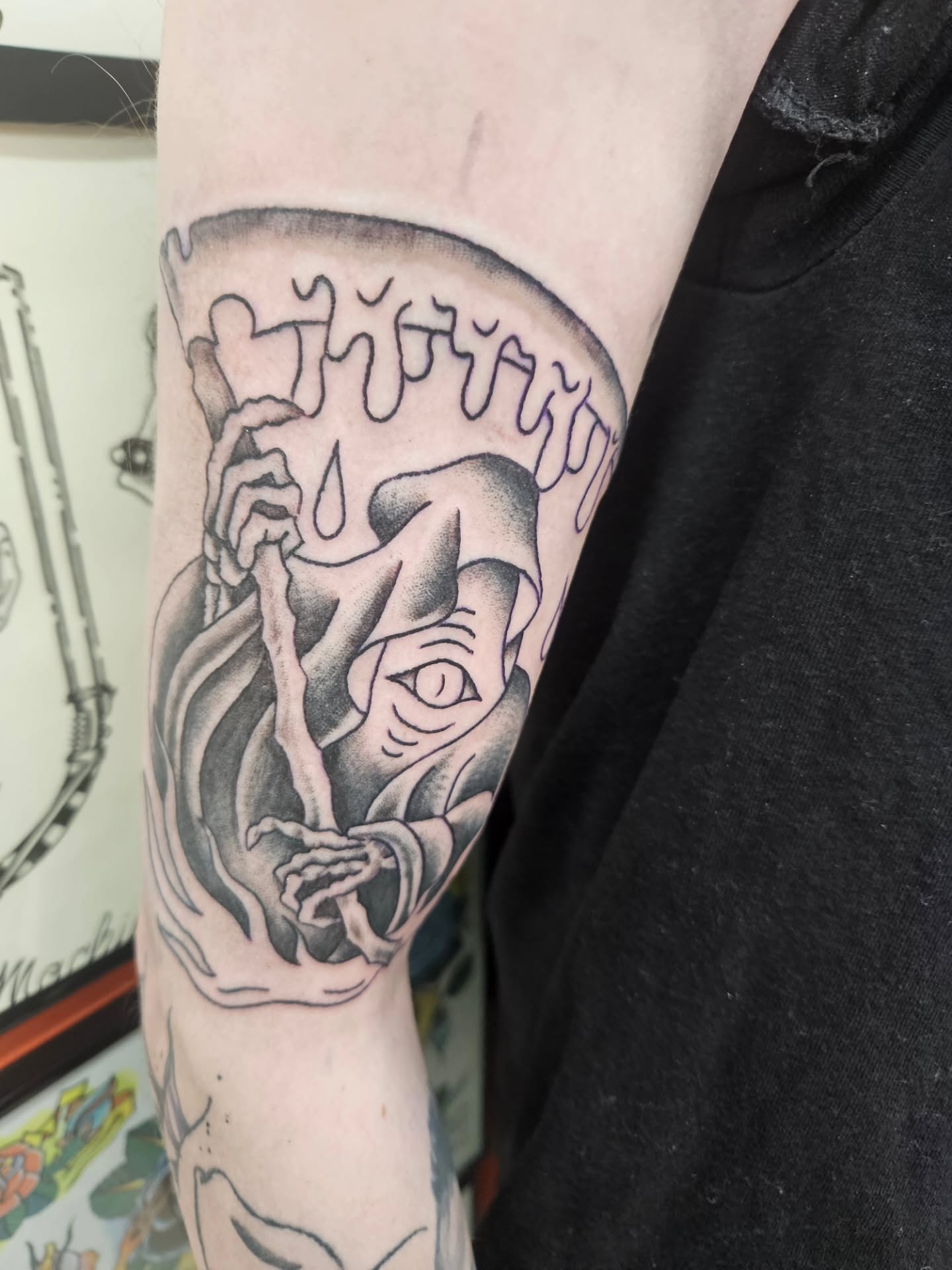 Tattoo by @therestlessdrifter — black_and_grey, realism