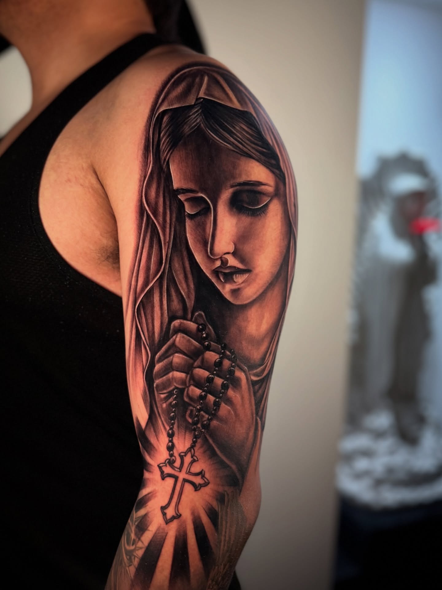 Tattoo by @dreamchaserink — realism, black_and_grey