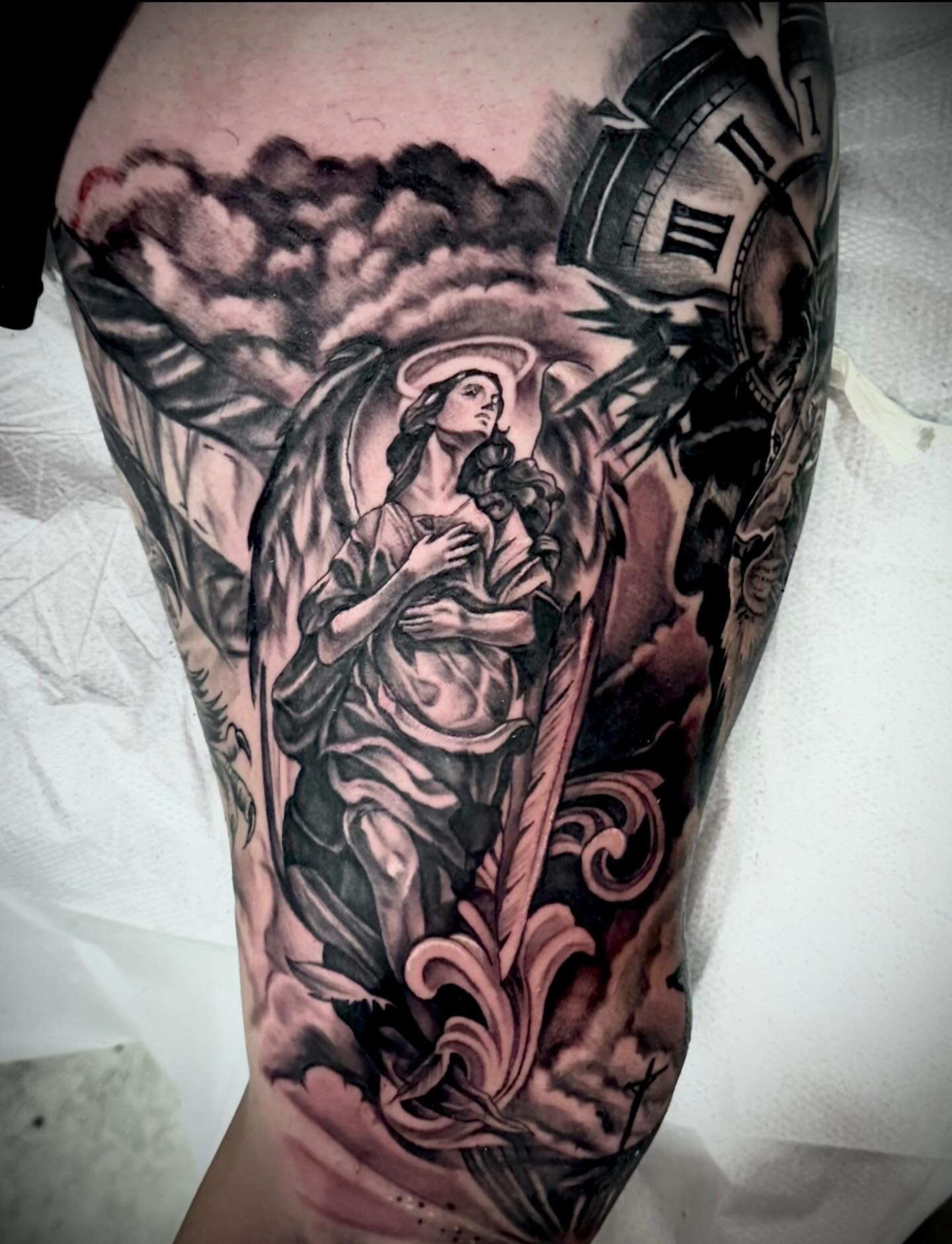 Tattoo by @jherrontattoo — black_and_grey, realism