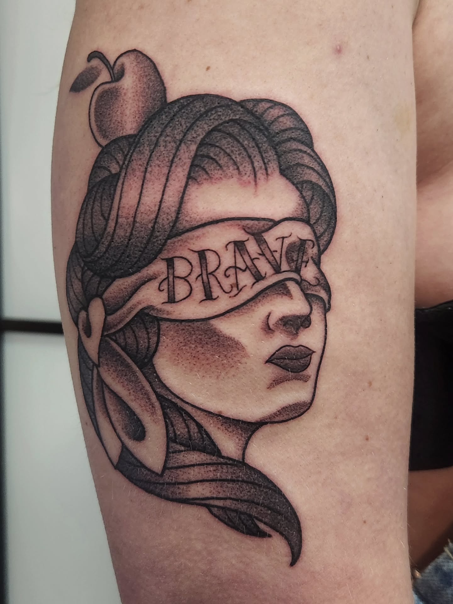 Tattoo by @dripping_moustache — american_traditional, dotwork
