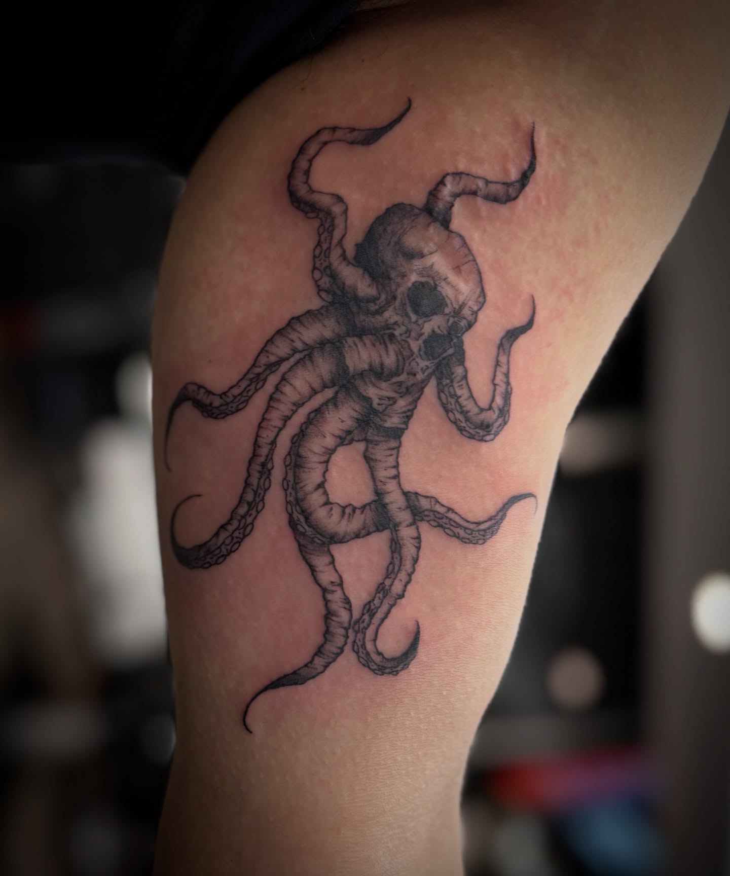 Tattoo by @shadowsteptattoo — black_and_grey