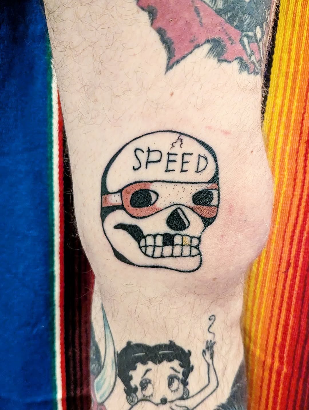 American traditional tattoo on the forearm by Patricio