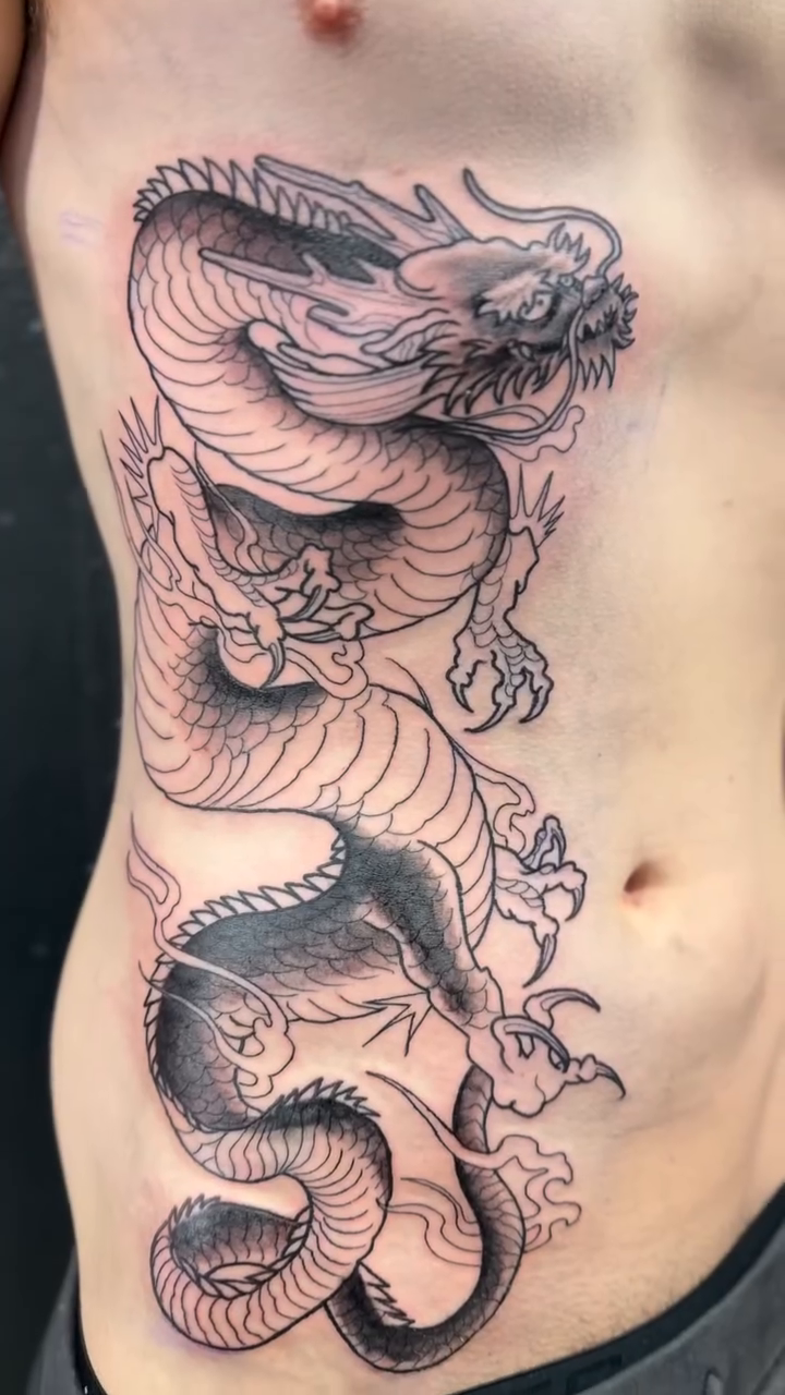 Dragon japanese irezumi tattoo by H.G