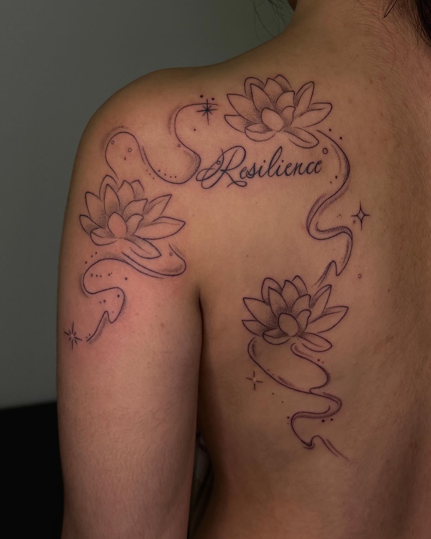 Tattoo by @inkbytheresa — dotwork, black_and_grey